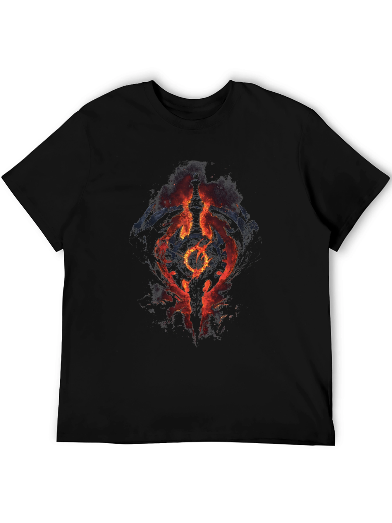 Fiery Symbol Graphic Black T-Shirt