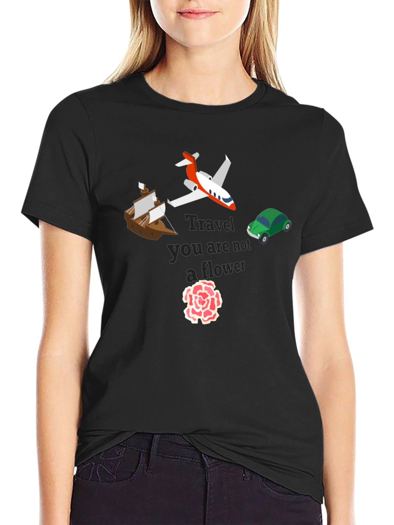 Travel Not A Flower Graphic Tee