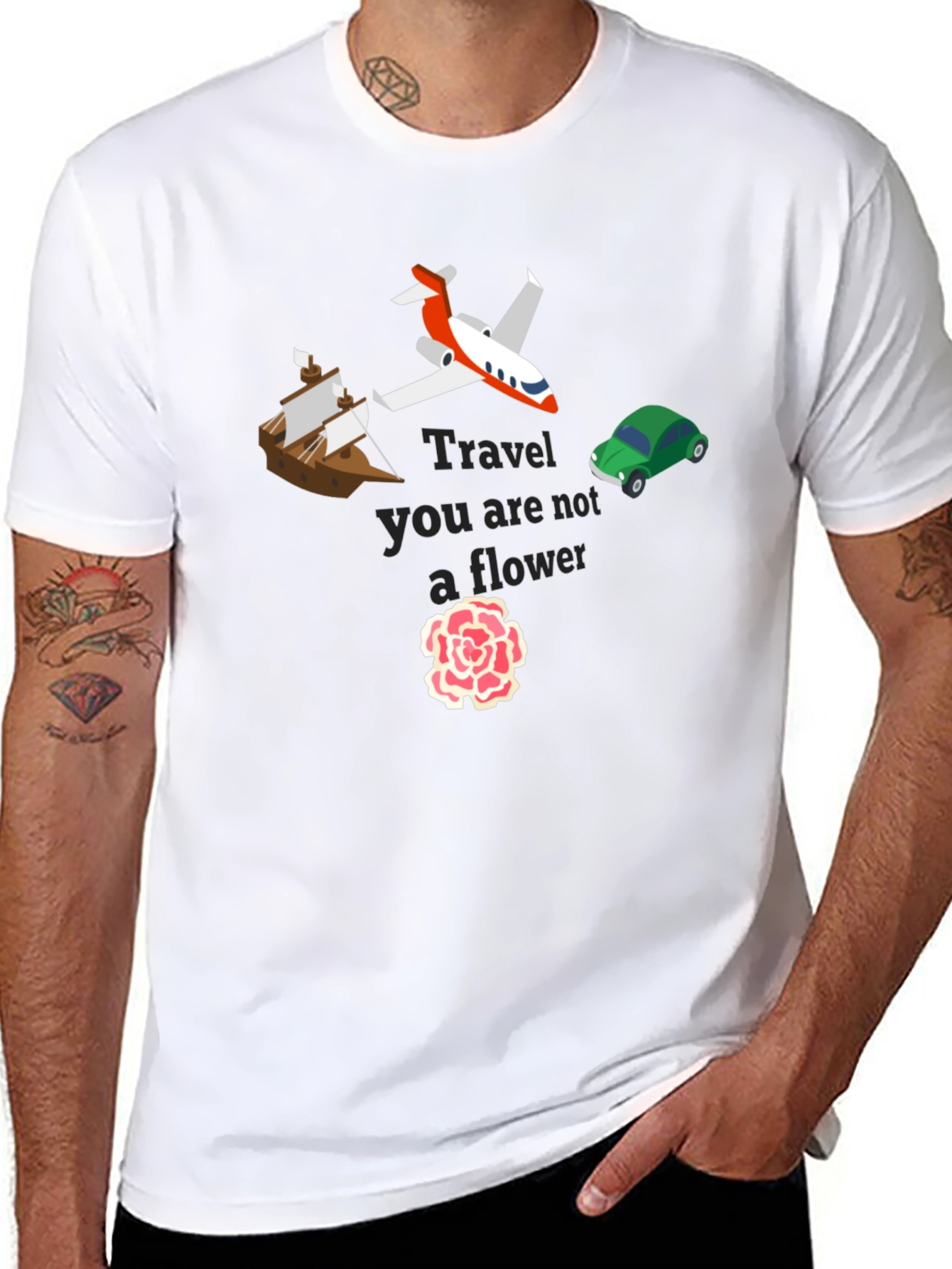 Travel Not A Flower Graphic Tee