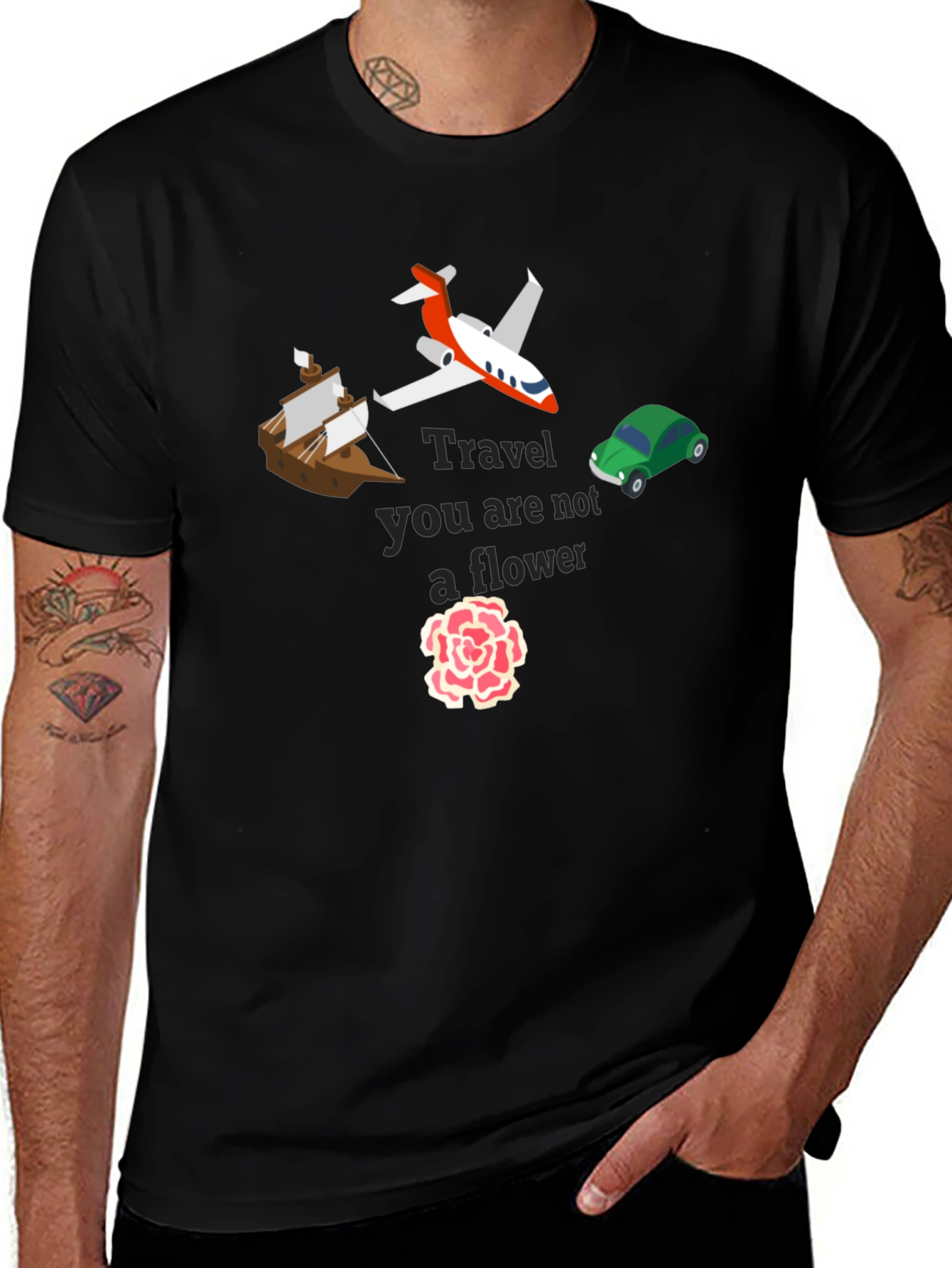 Travel Not A Flower Graphic Tee