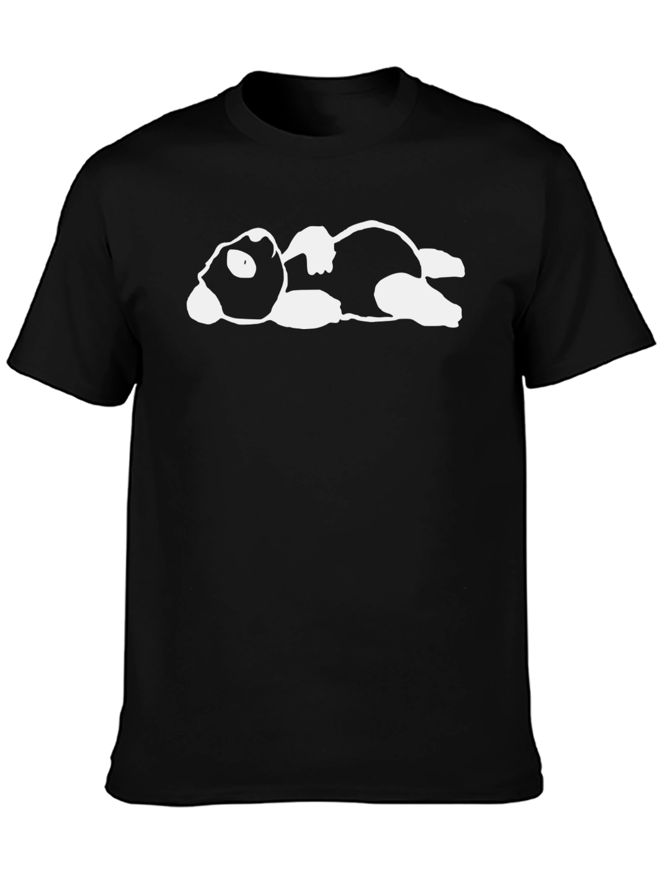 Lazy Panda Graphic Tee - Black