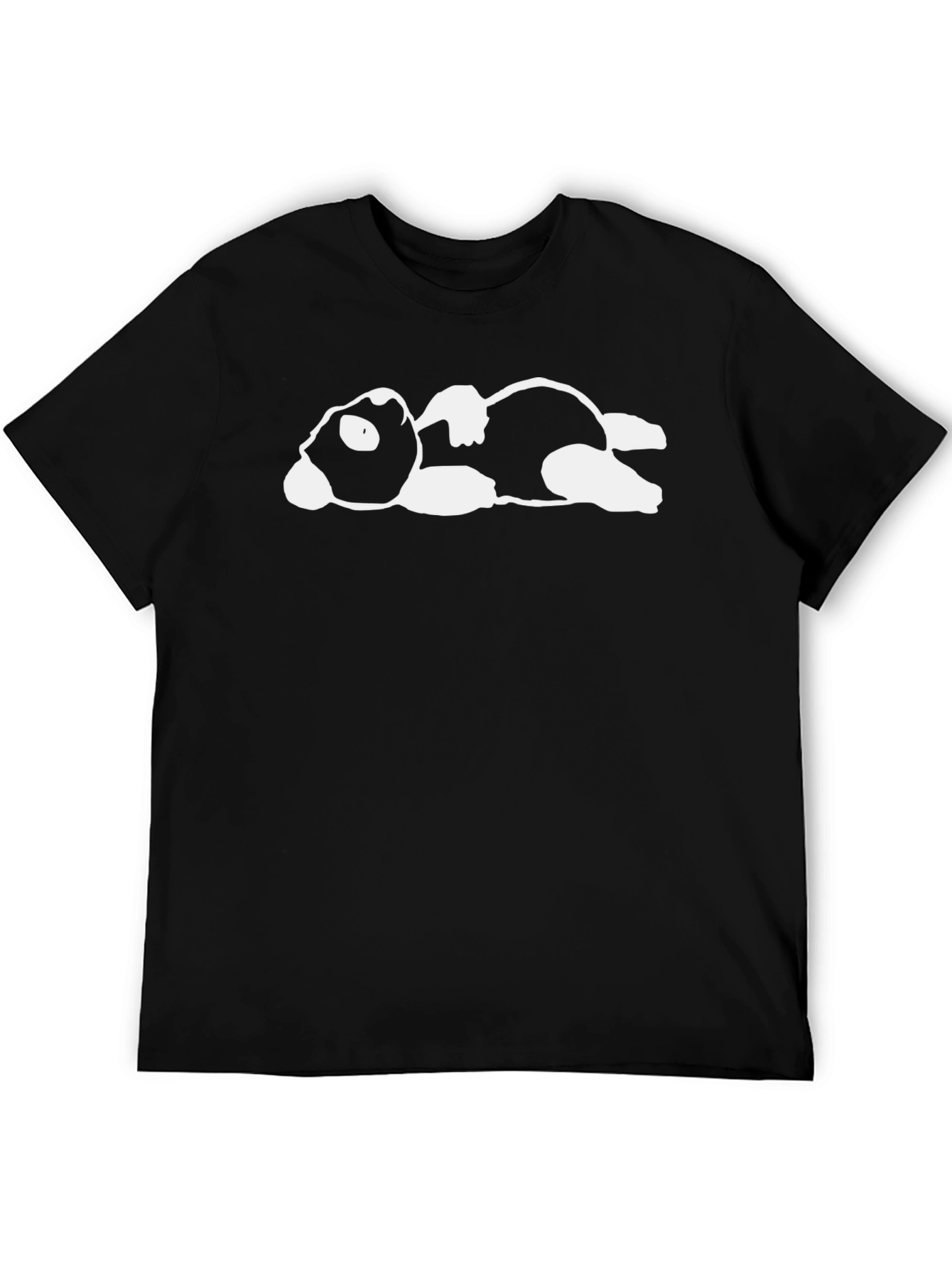 Lazy Panda Graphic Tee - Black