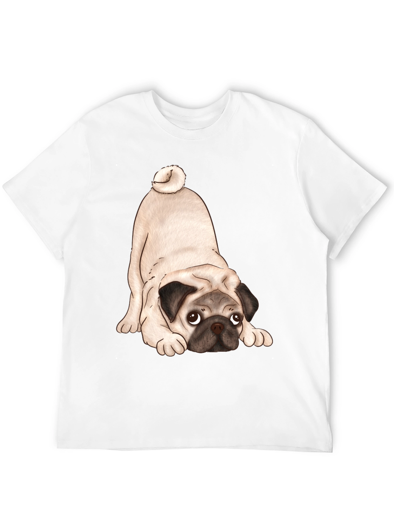 Cute Pug T-Shirt - Black Graphic Tee