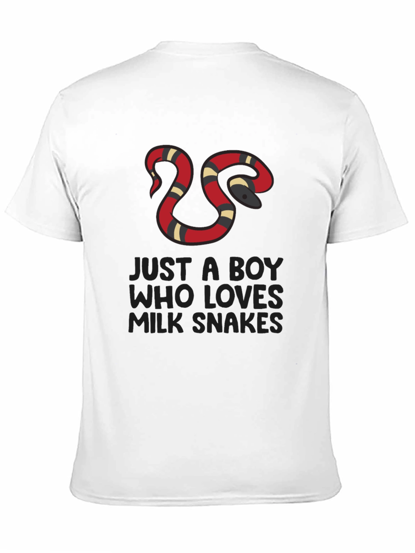 Boy Who Loves Milk Snakes Black T-Shirt
