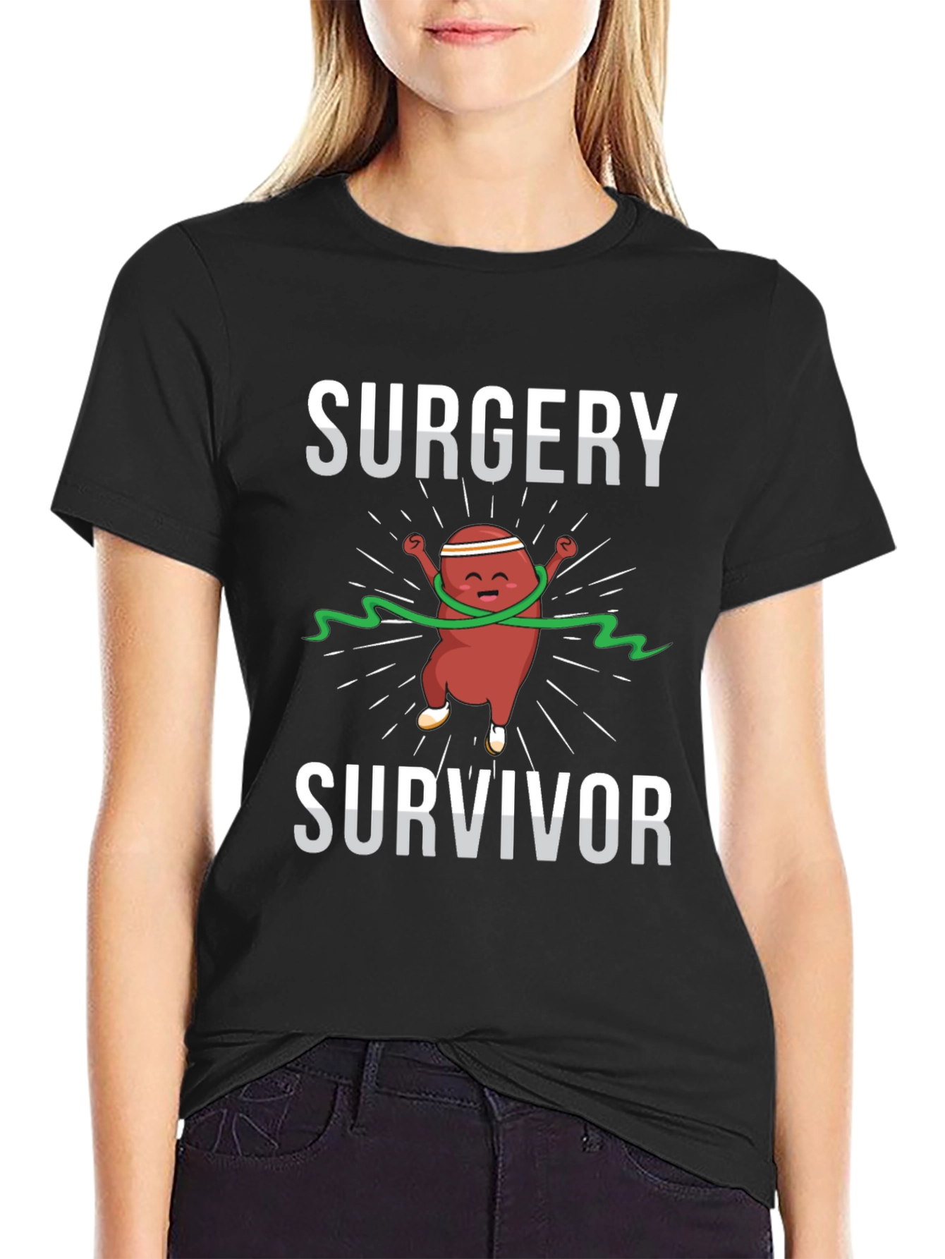 Surgery Survivor Graphic T-Shirt - Black