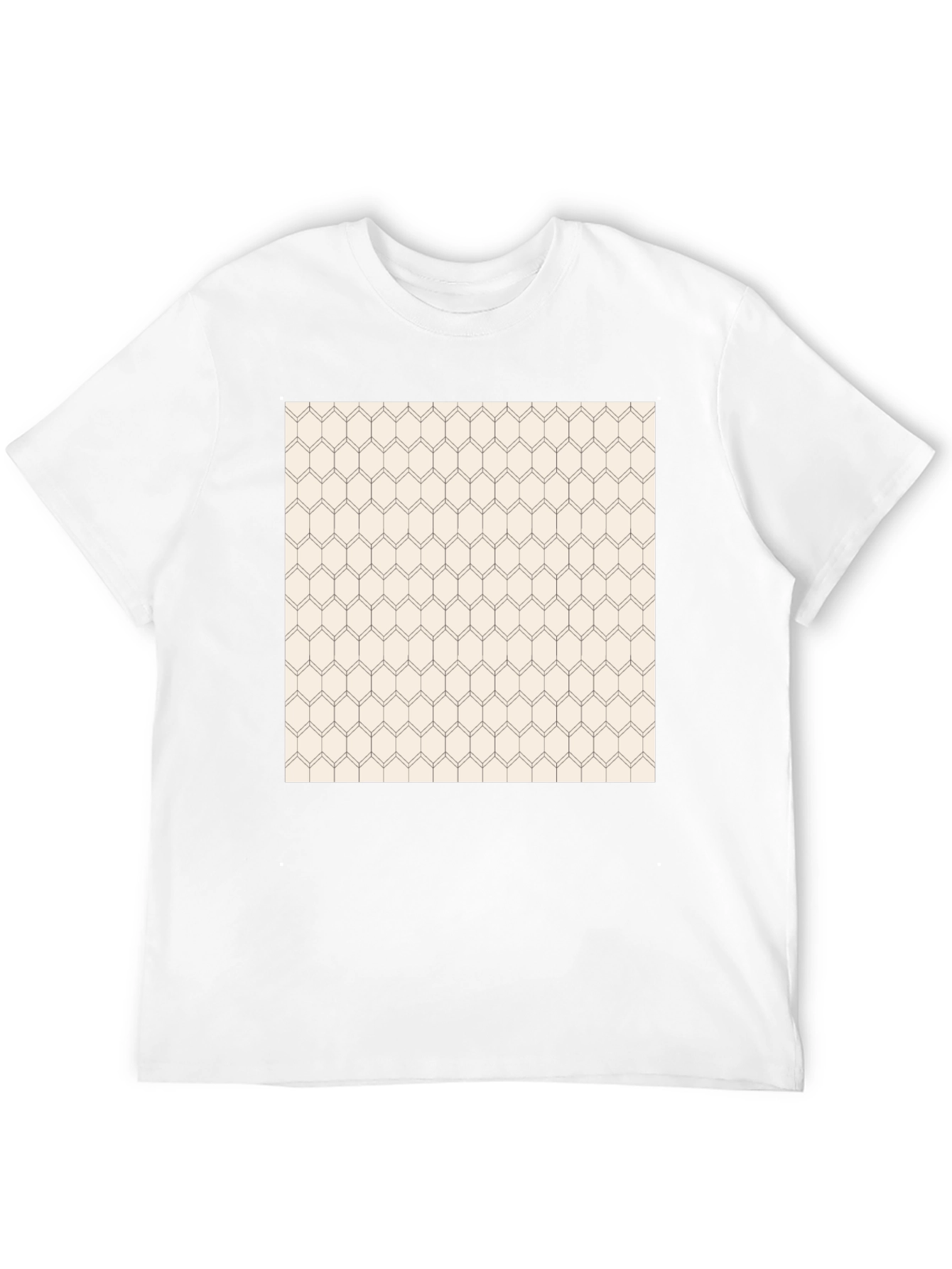 Geometric Pattern Black Tee
