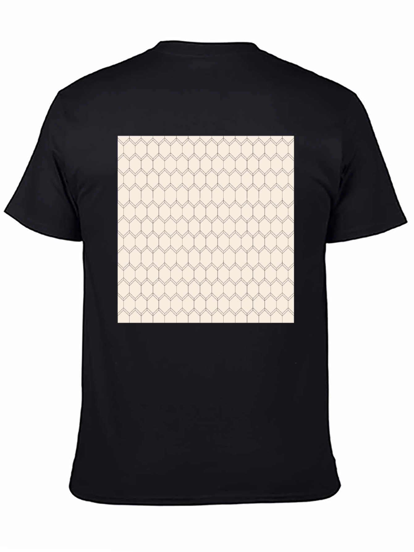 Geometric Pattern Black Tee