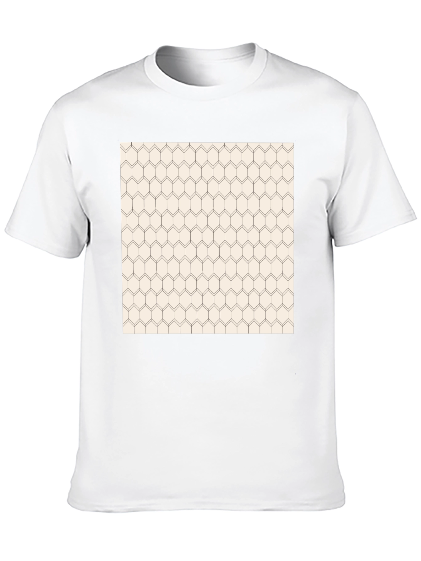 Geometric Pattern Black Tee