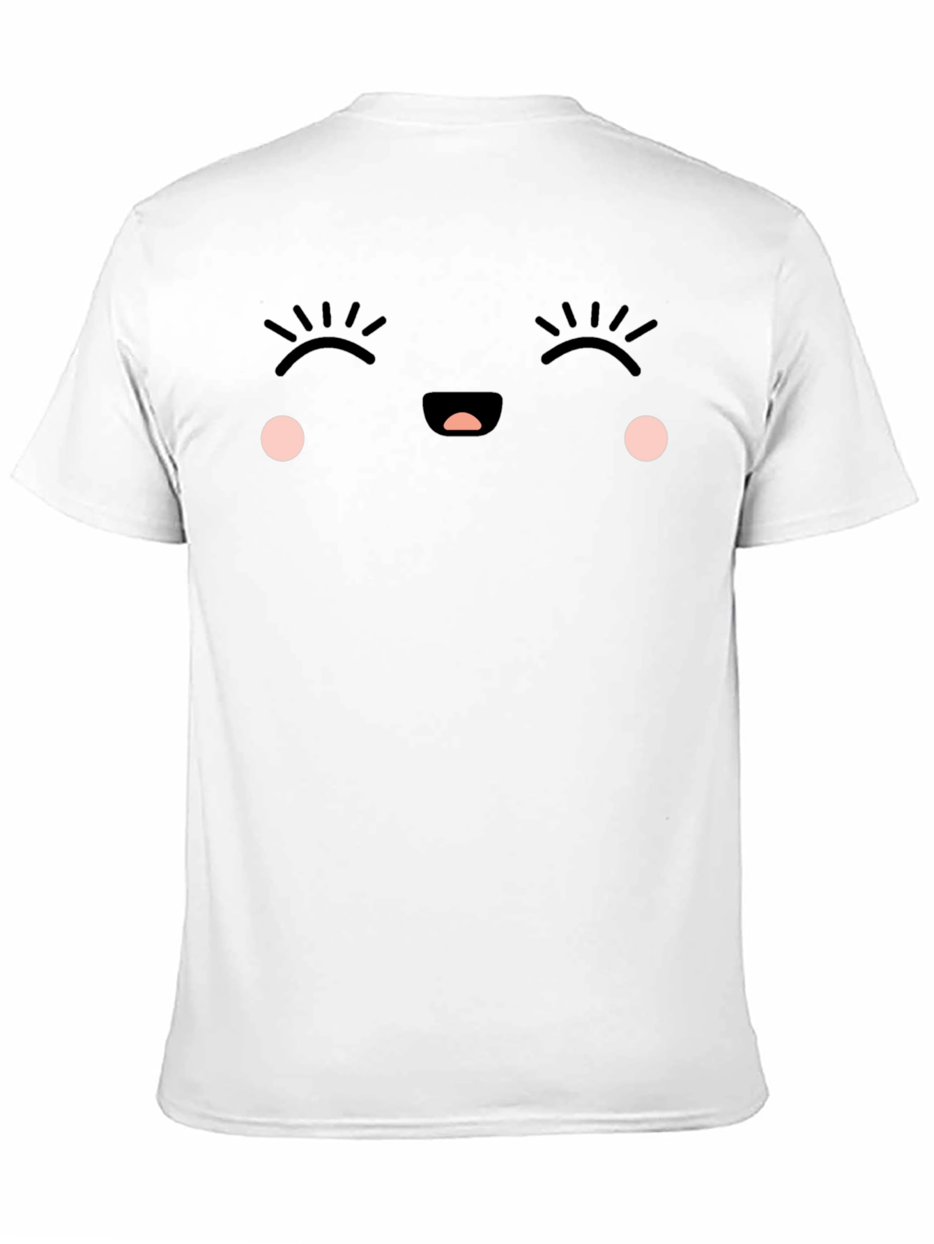 Cute Kawaii Face Black T-Shirt