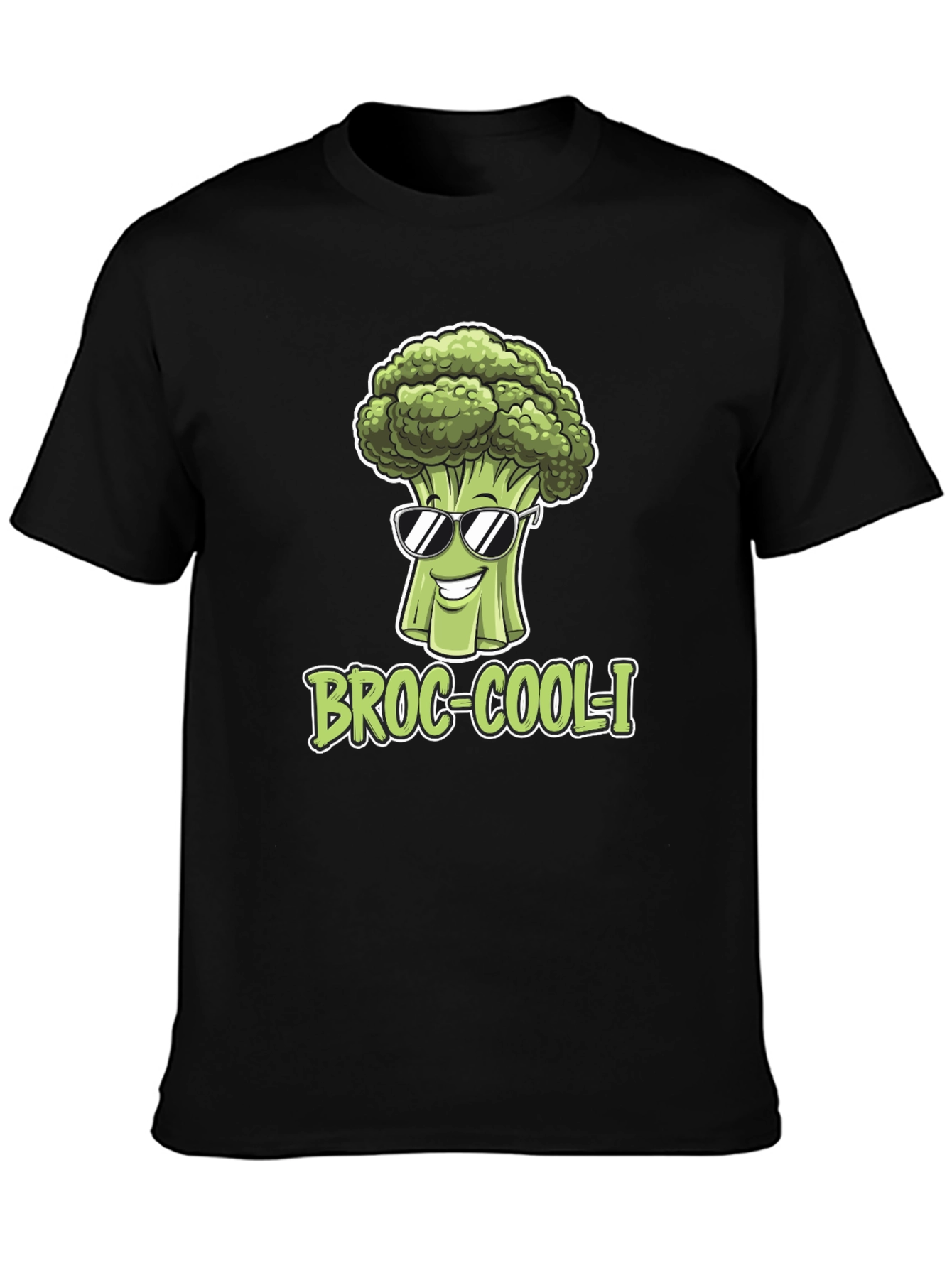 Broccoli Cartoon Graphic T-Shirt - Broc-Cool-i!