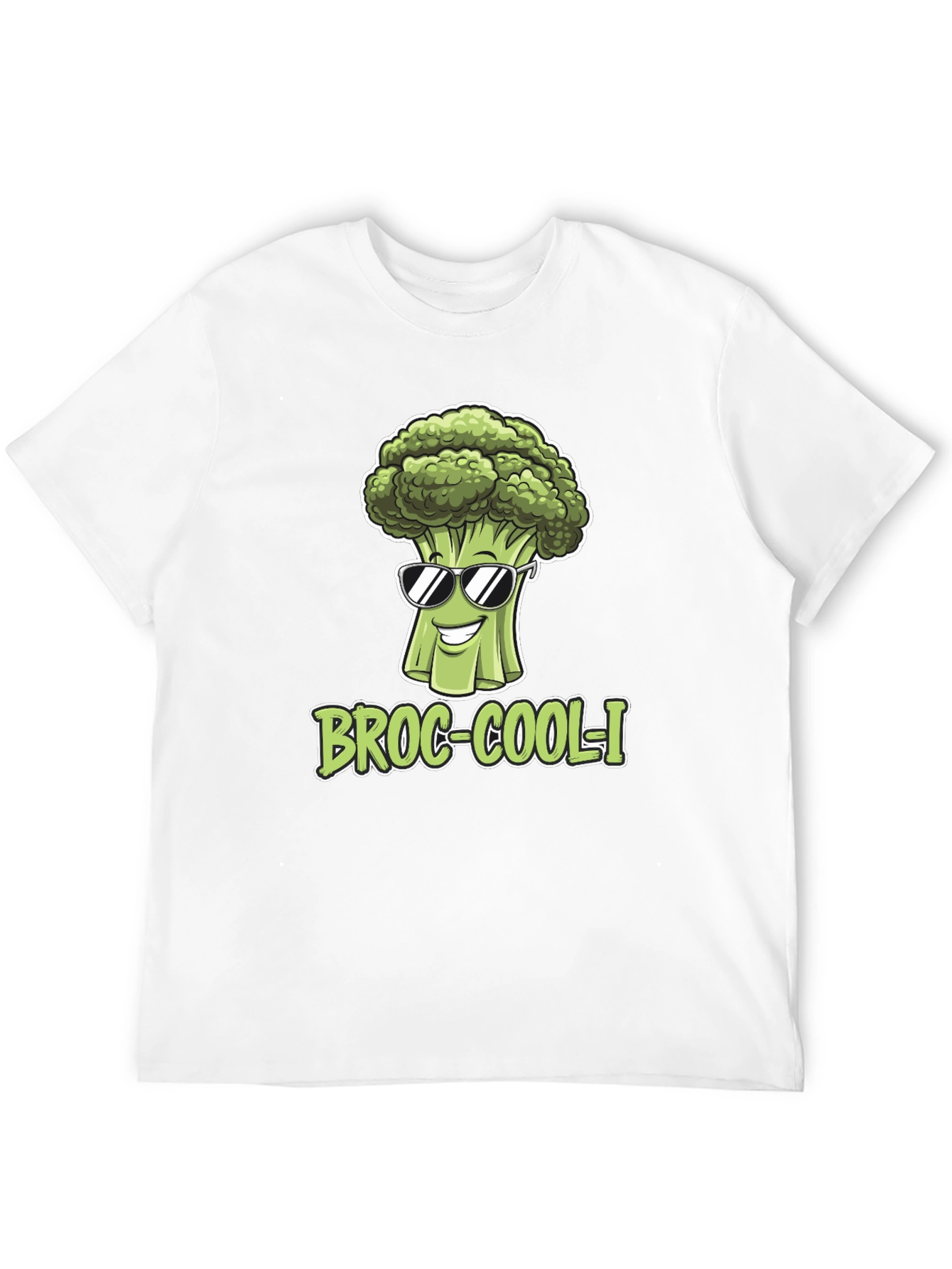 Broccoli Cartoon Graphic T-Shirt - Broc-Cool-i!