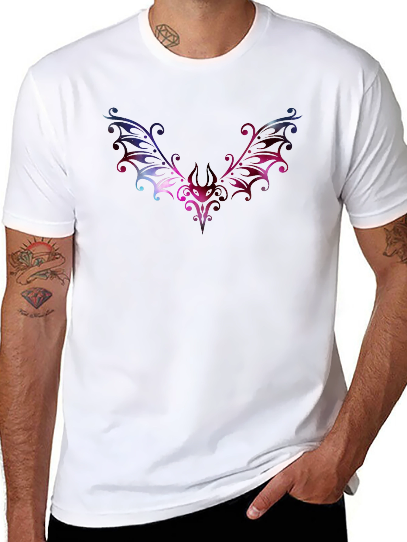 Galaxy Bat Graphic T-Shirt - Unique Dark Style
