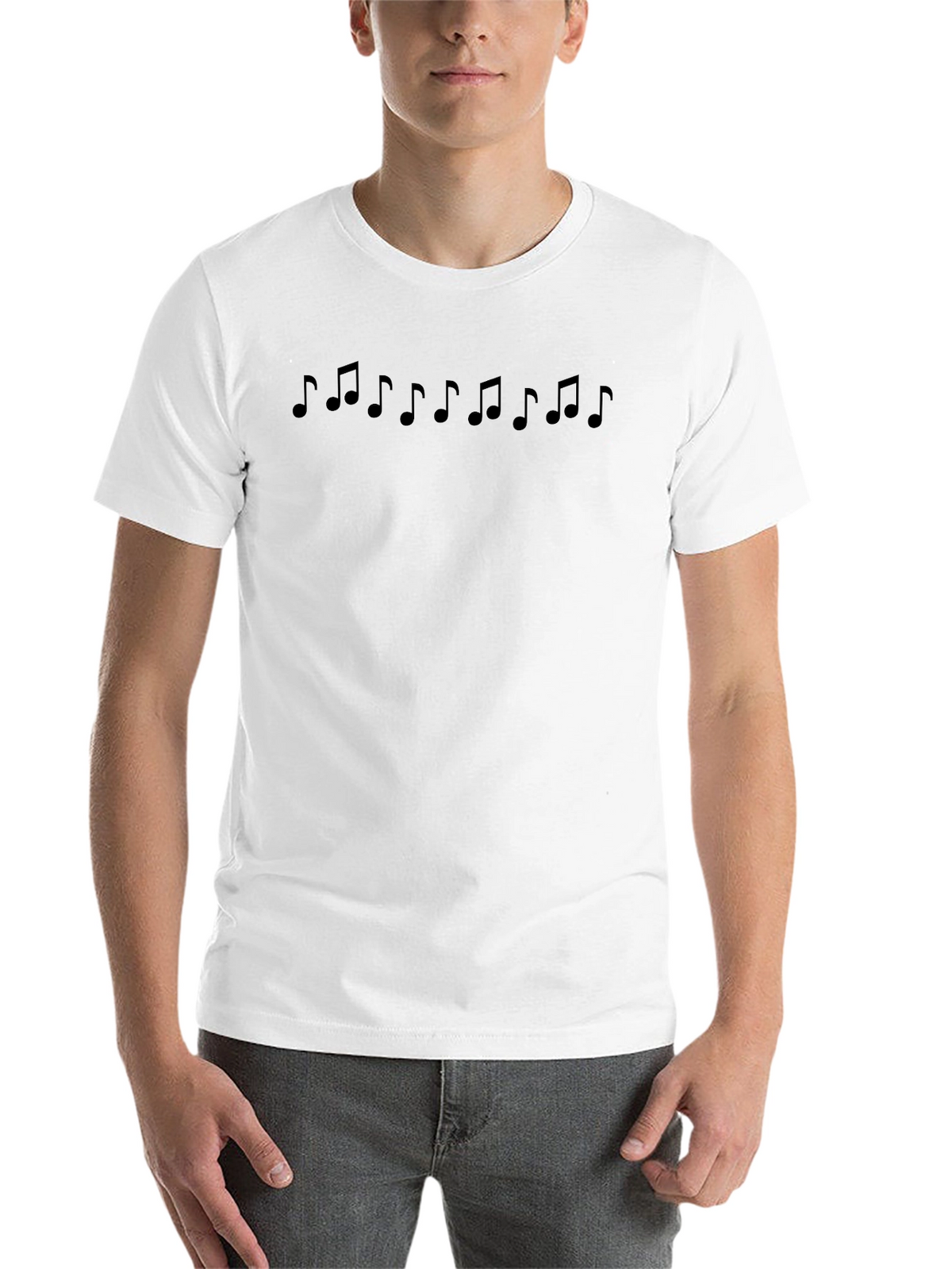 Musical Note Graphic Tee - Black