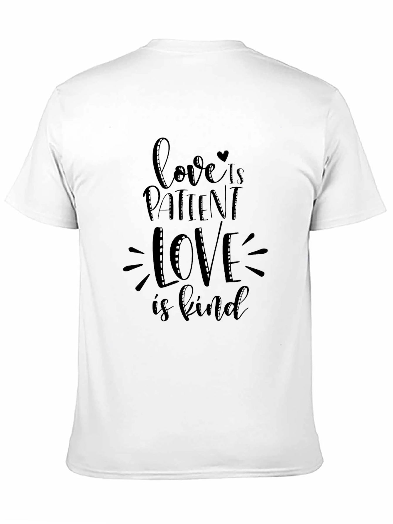 Love Is Patient Graphic Tee - Black Cotton T-Shirt