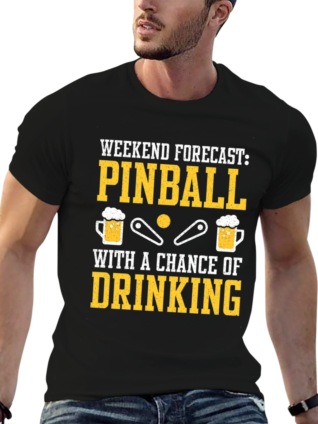 Pinball & Drinking T-Shirt - Weekend Forecast