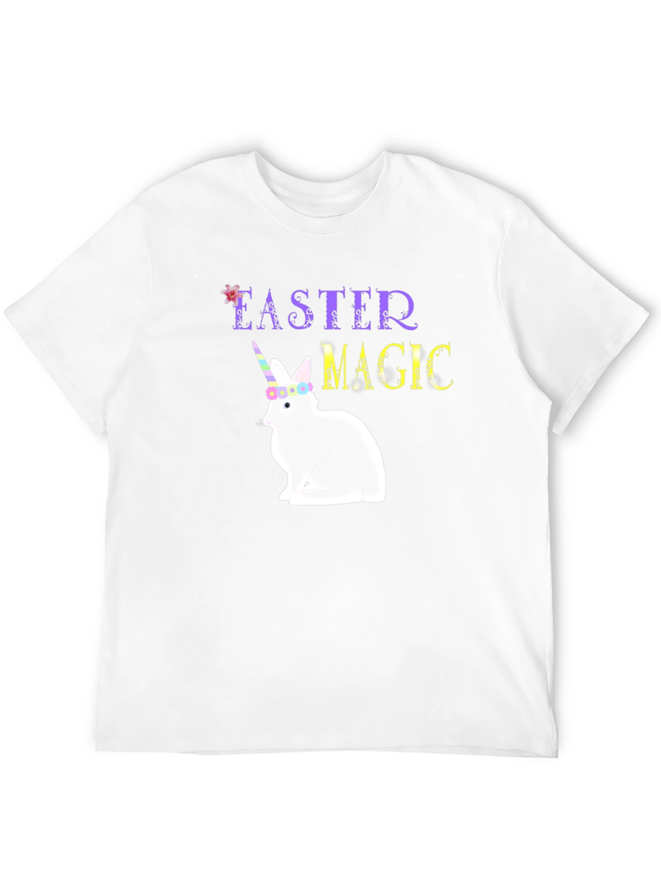 Easter Magic Unicorn Bunny Graphic T-Shirt