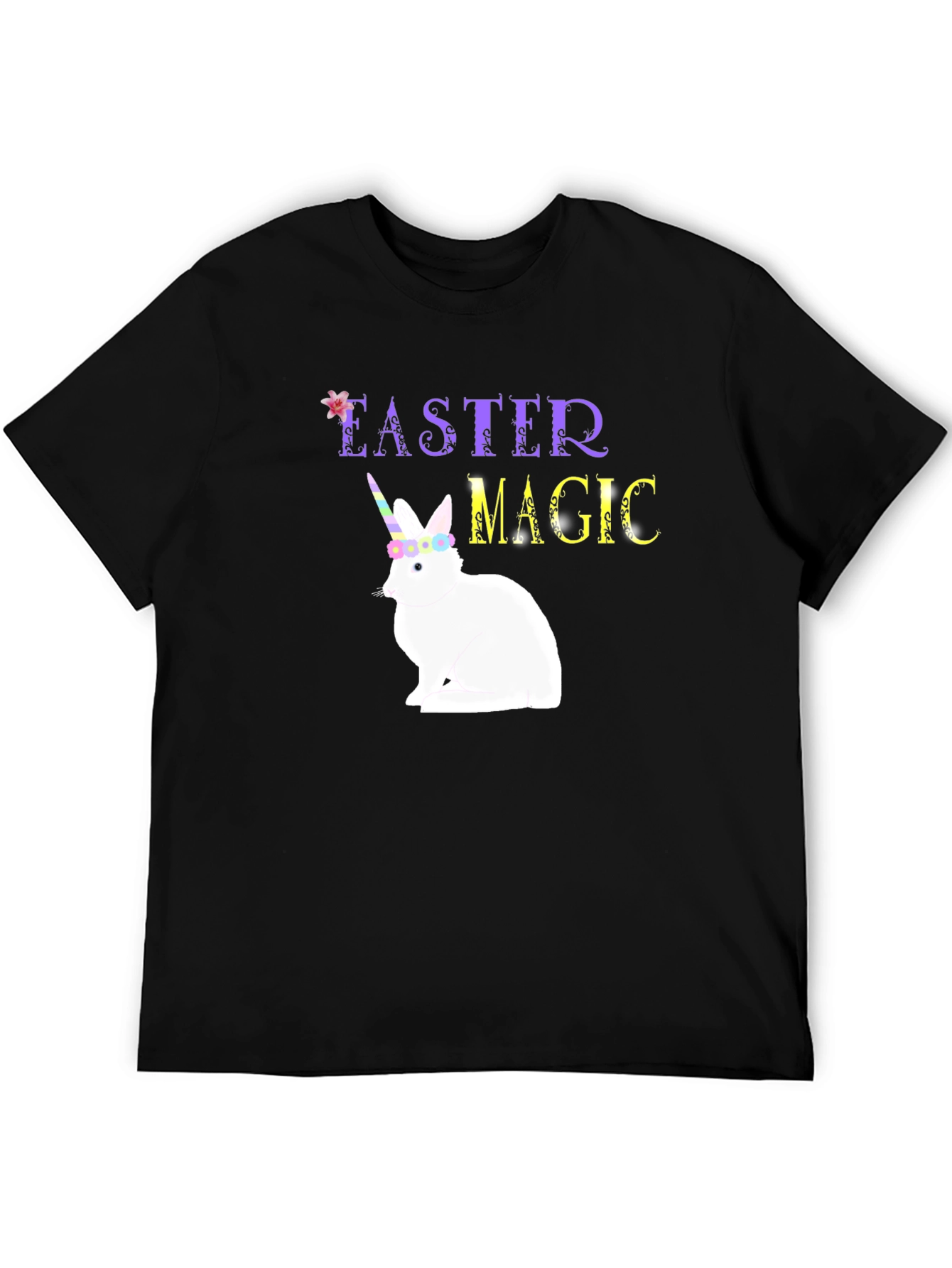 Easter Magic Unicorn Bunny Graphic T-Shirt