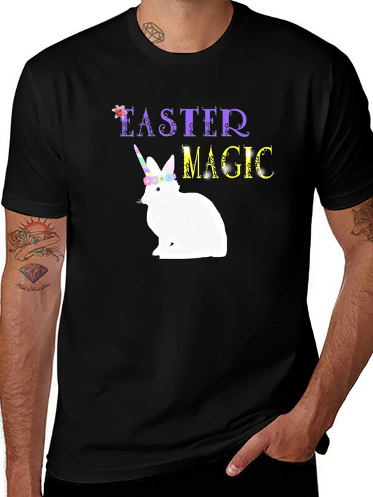 Easter Magic Unicorn Bunny Graphic T-Shirt