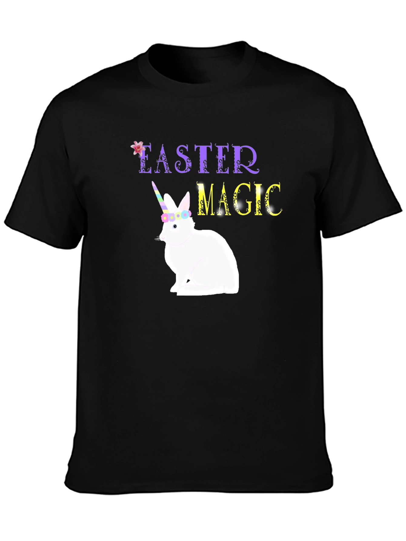 Easter Magic Unicorn Bunny Graphic T-Shirt