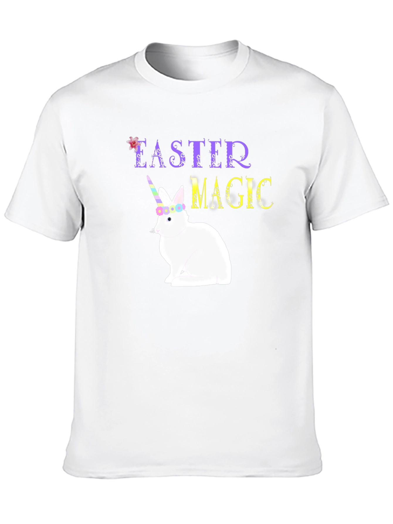 Easter Magic Unicorn Bunny Graphic T-Shirt