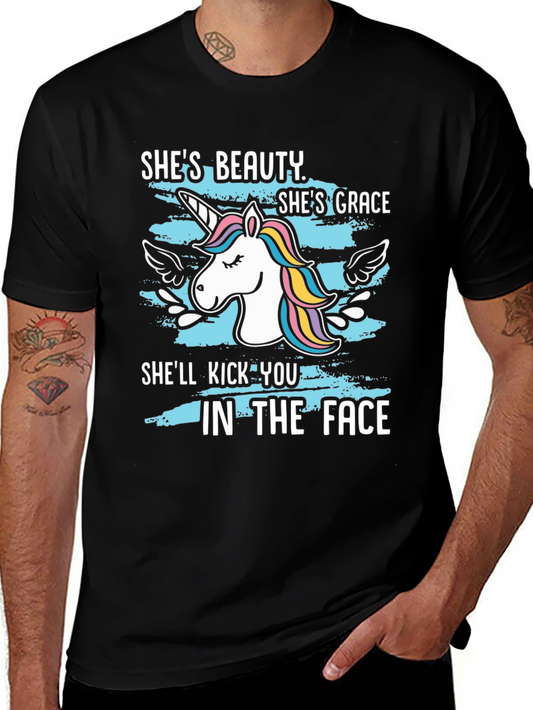 Beauty & Grace Unicorn Graphic T-Shirt