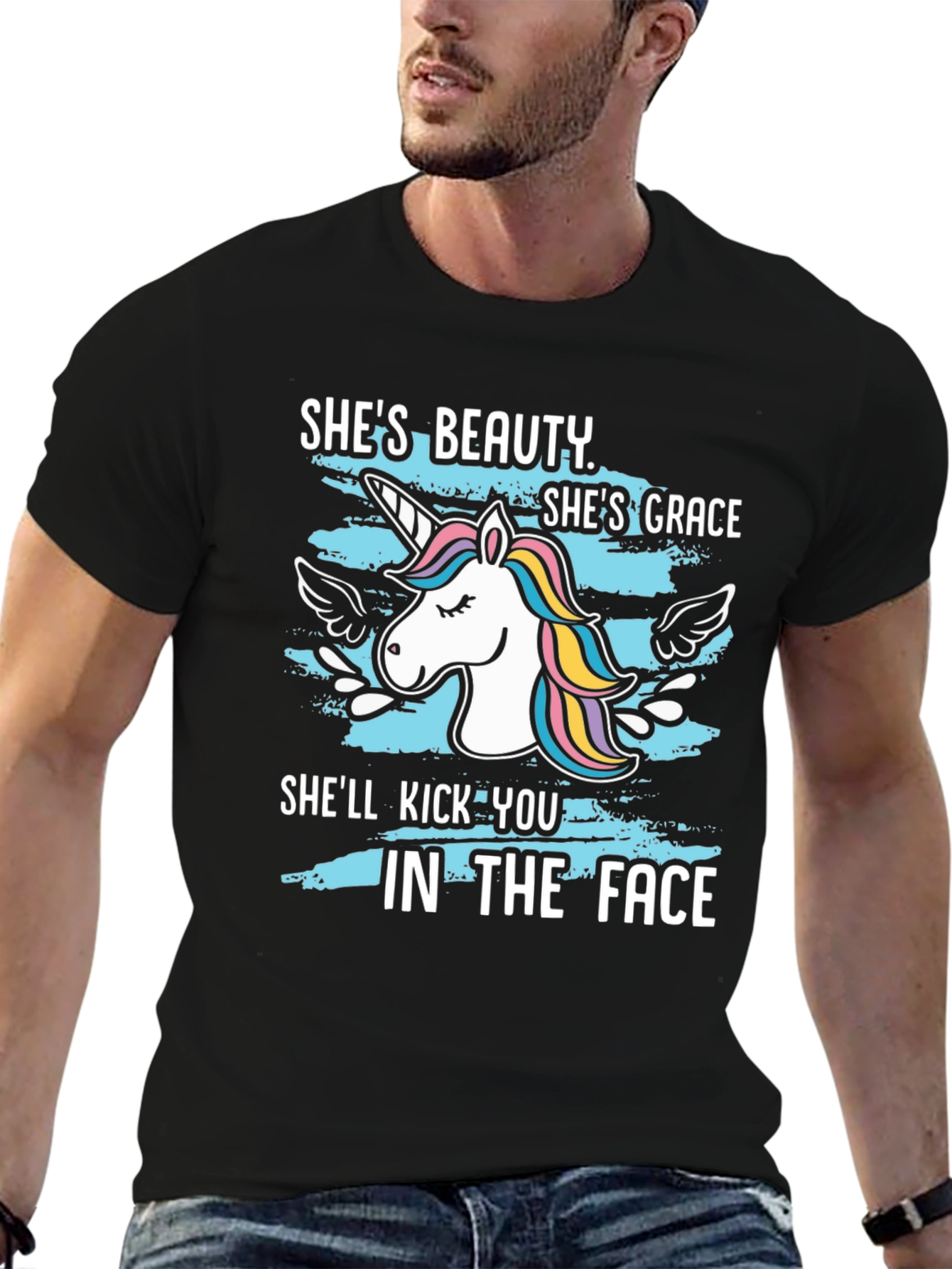 Beauty & Grace Unicorn Graphic T-Shirt