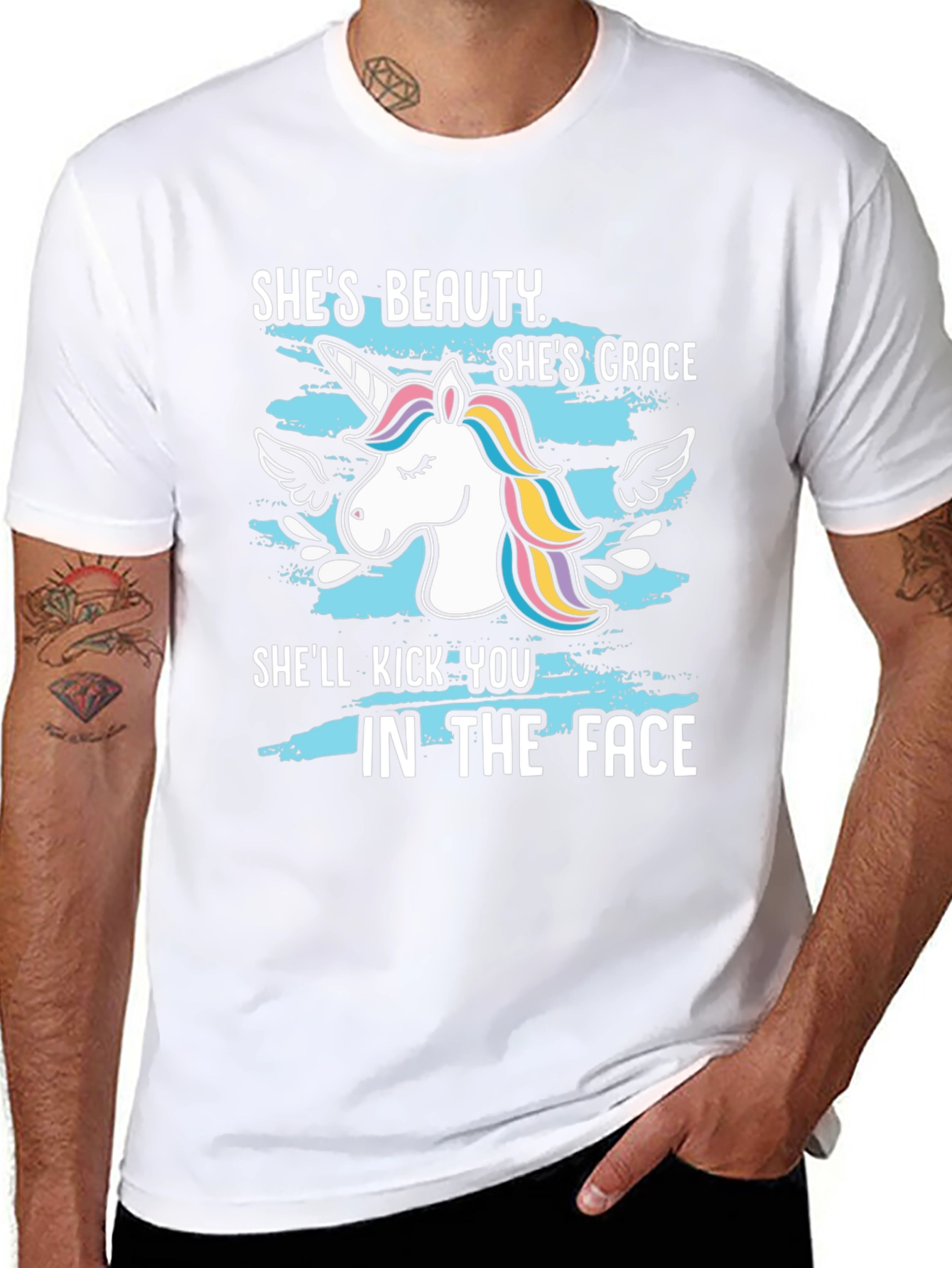 Beauty & Grace Unicorn Graphic T-Shirt