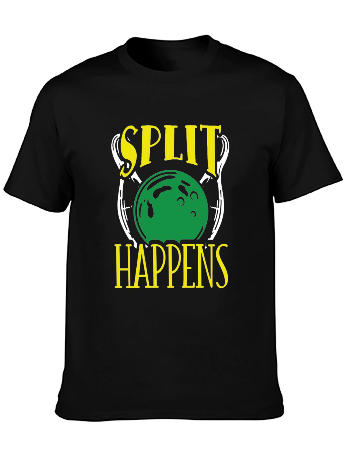 Split Happens Bowling Graphic T-Shirt