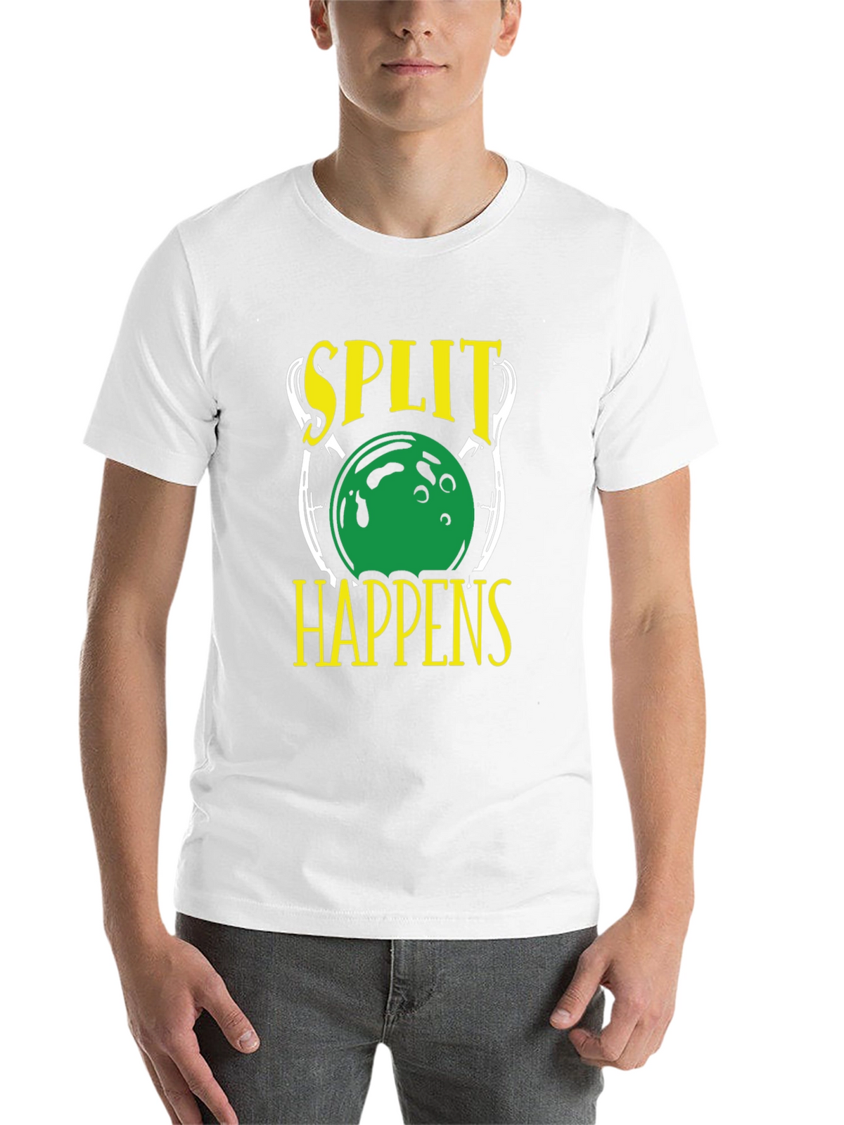 Split Happens Bowling Graphic T-Shirt