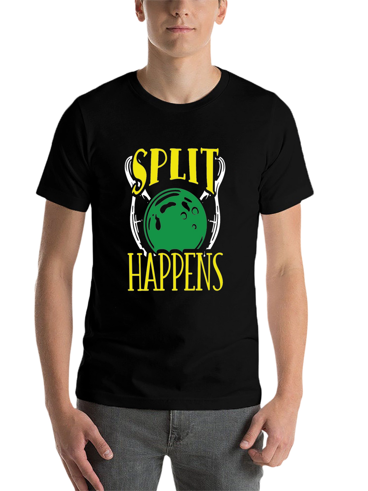 Split Happens Bowling Graphic T-Shirt