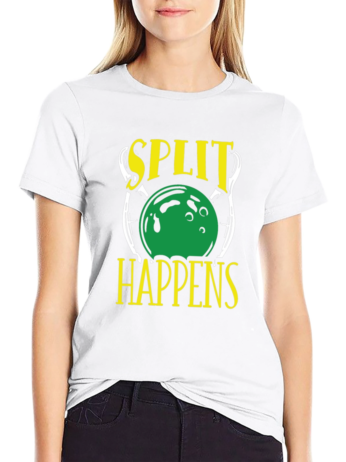 Split Happens Bowling Graphic T-Shirt