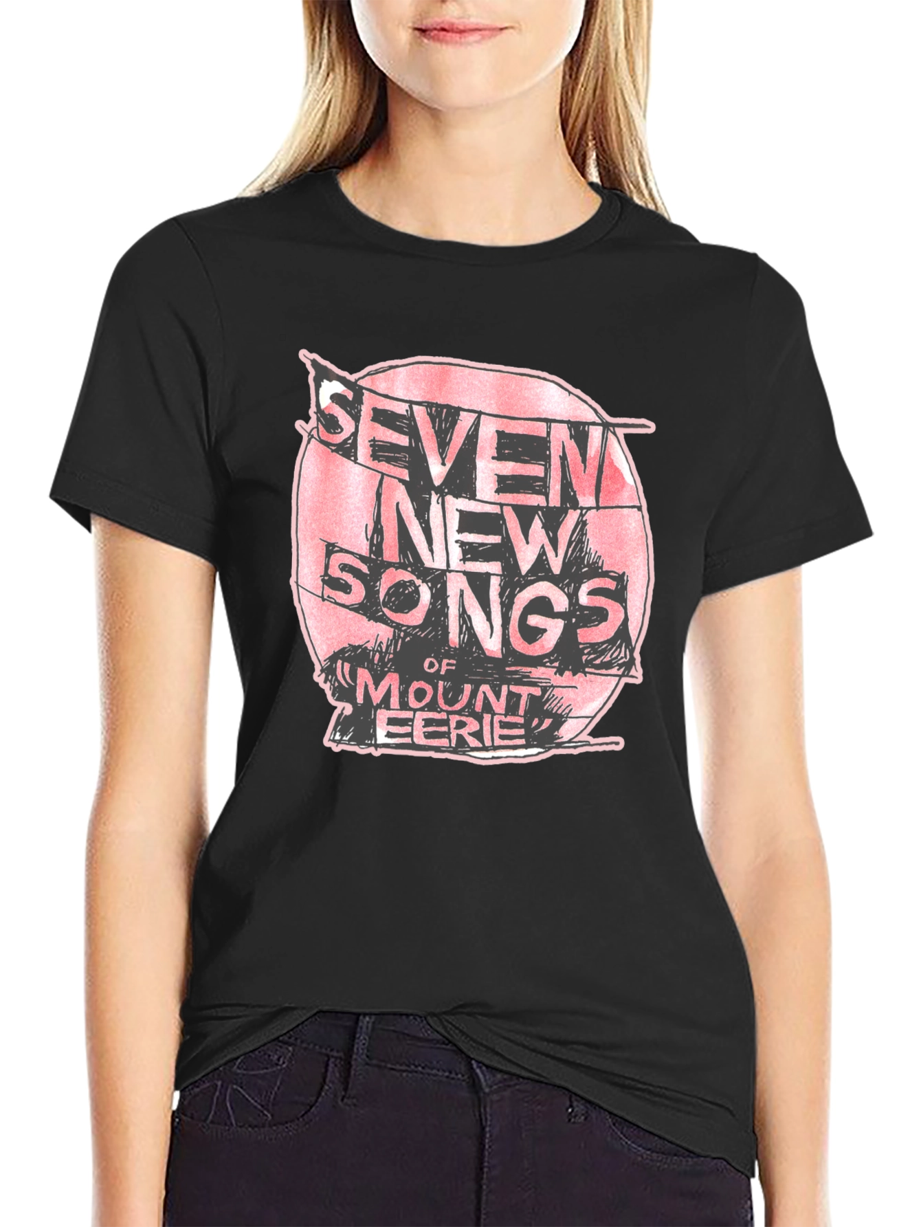 Seven New Songs Mount Eerie Black T-Shirt