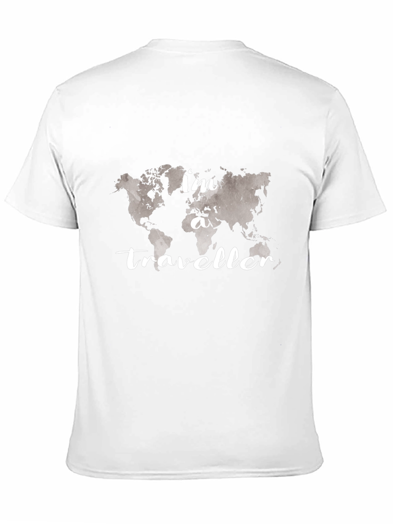 Traveler World Map Black T-Shirt