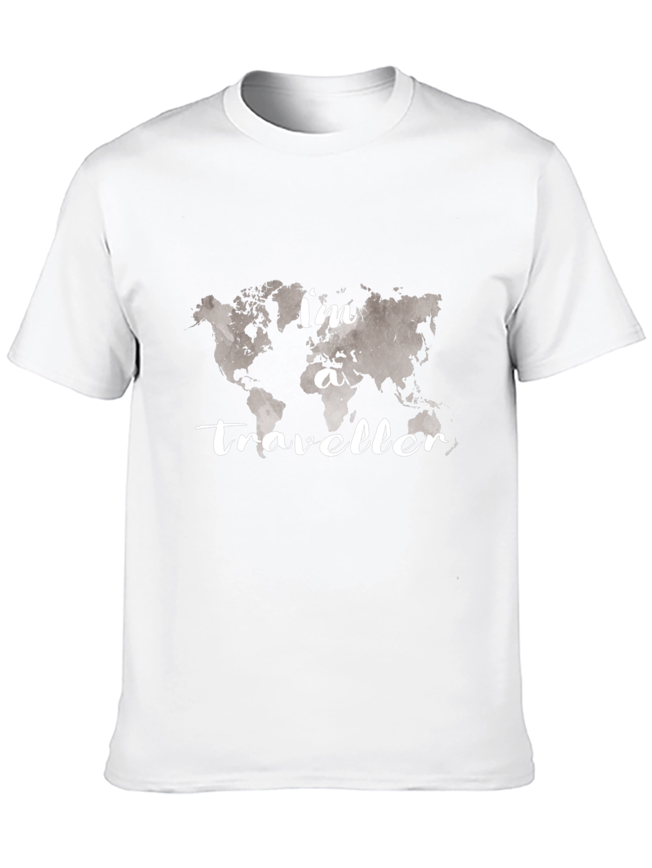 Traveler World Map Black T-Shirt