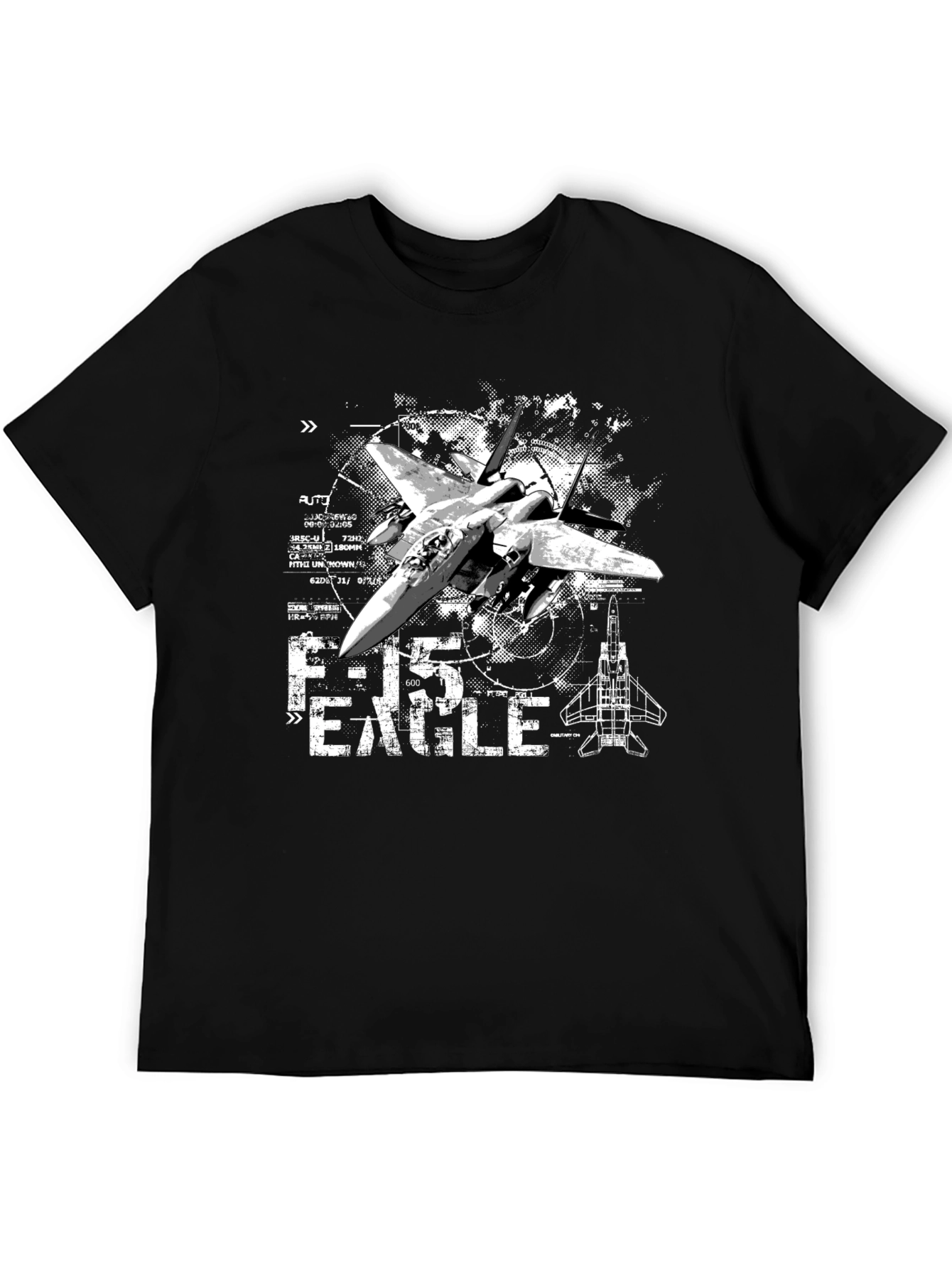 F-15 Eagle Graphic T-Shirt - Military Jet Design