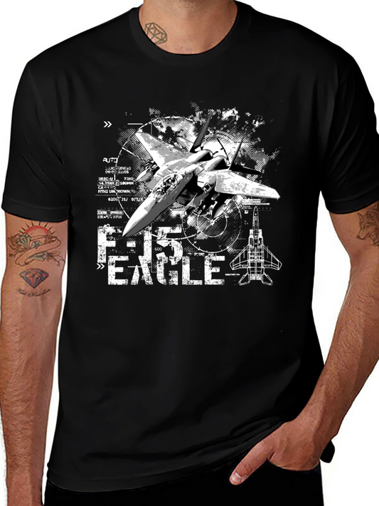 F-15 Eagle Graphic T-Shirt - Military Jet Design