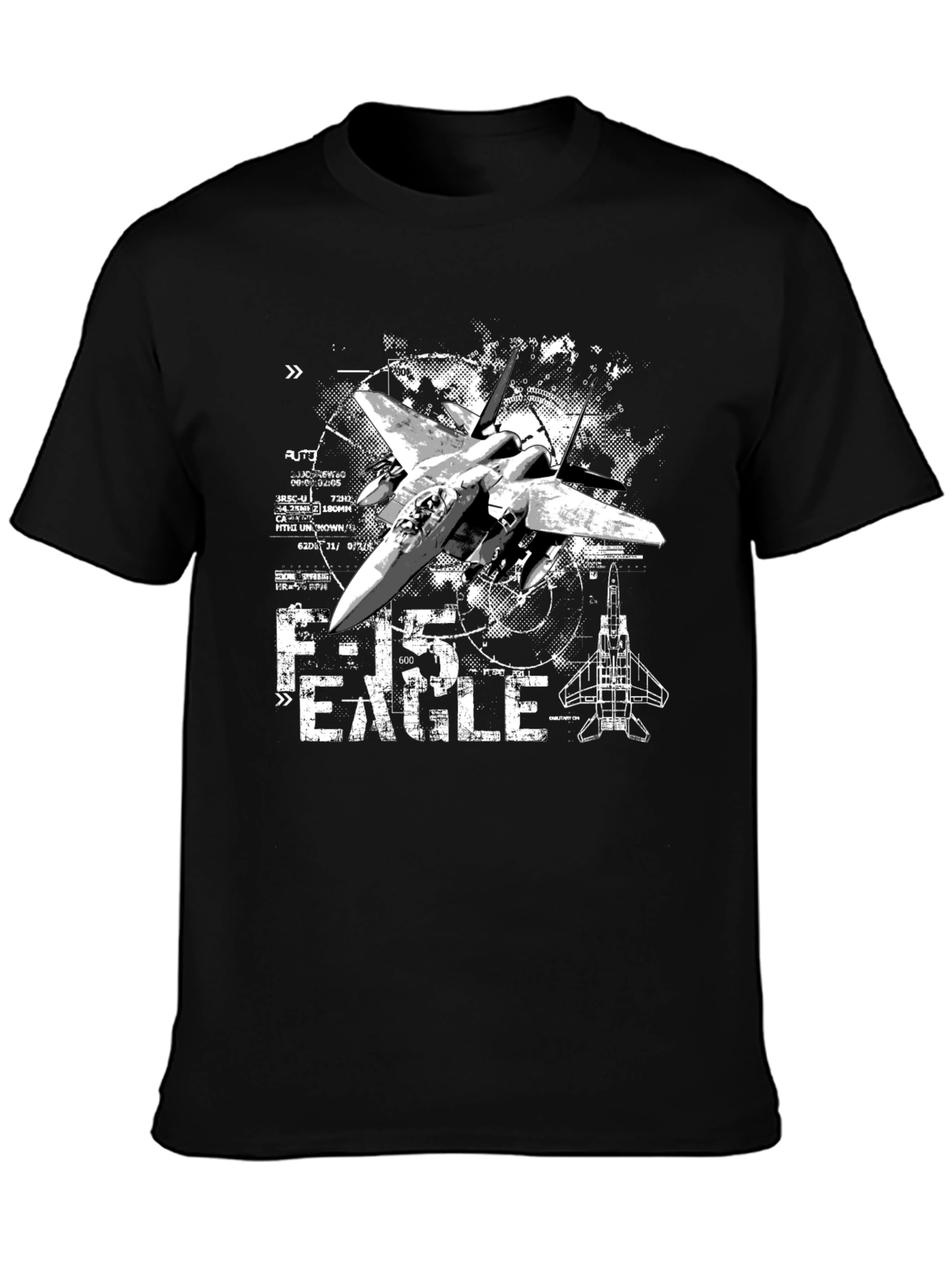 F-15 Eagle Graphic T-Shirt - Military Jet Design
