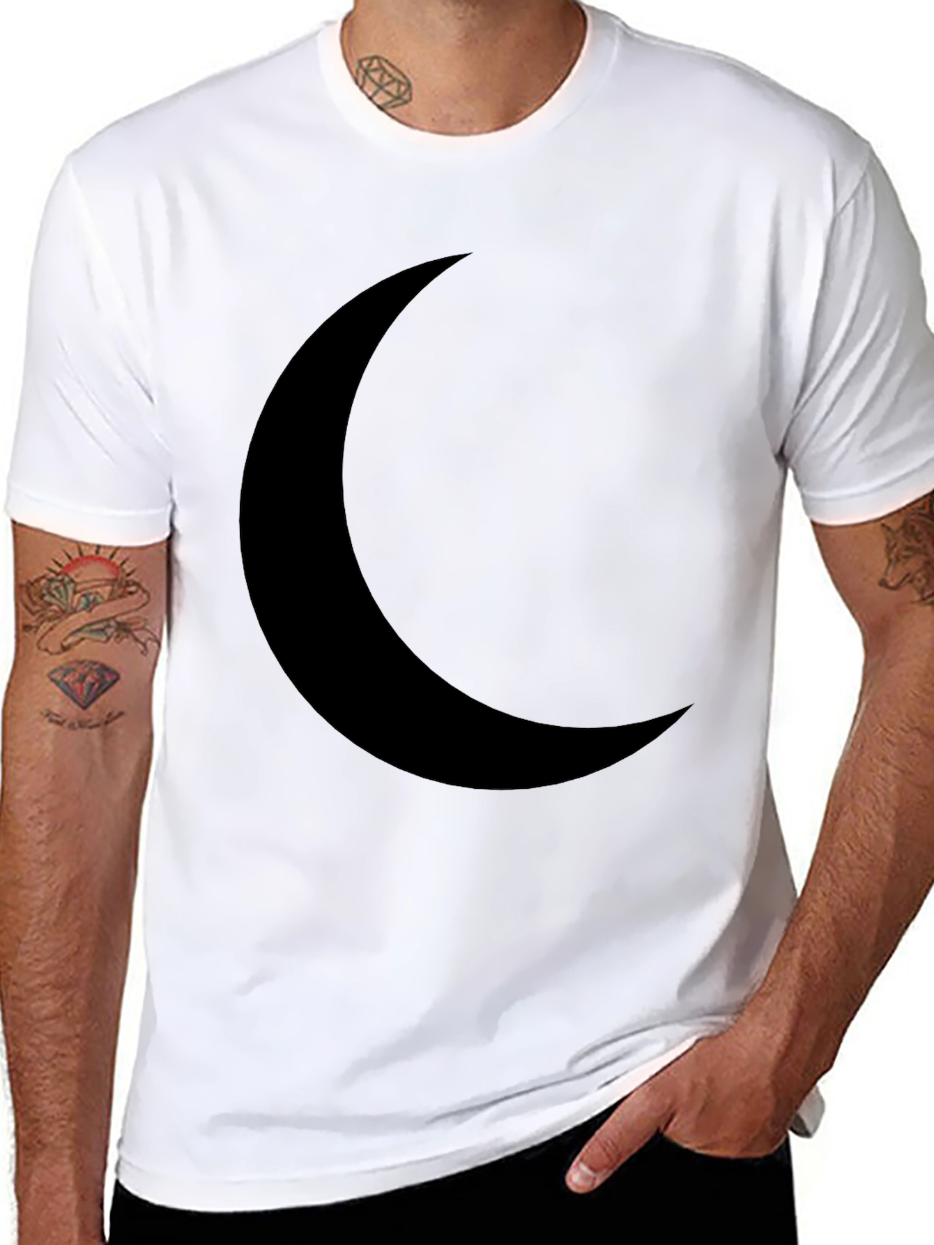 Crescent Moon Black Graphic Tee