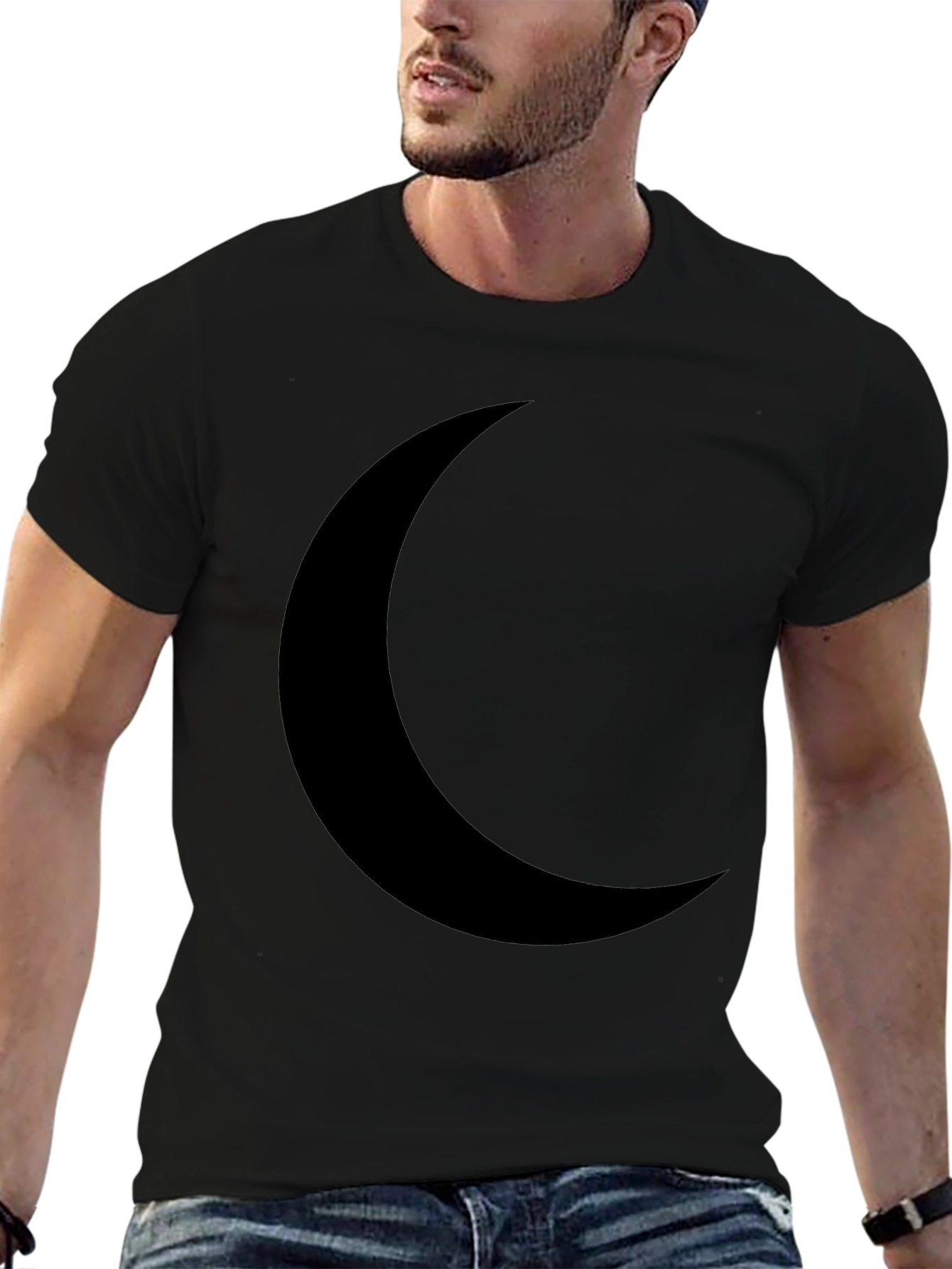 Crescent Moon Black Graphic Tee
