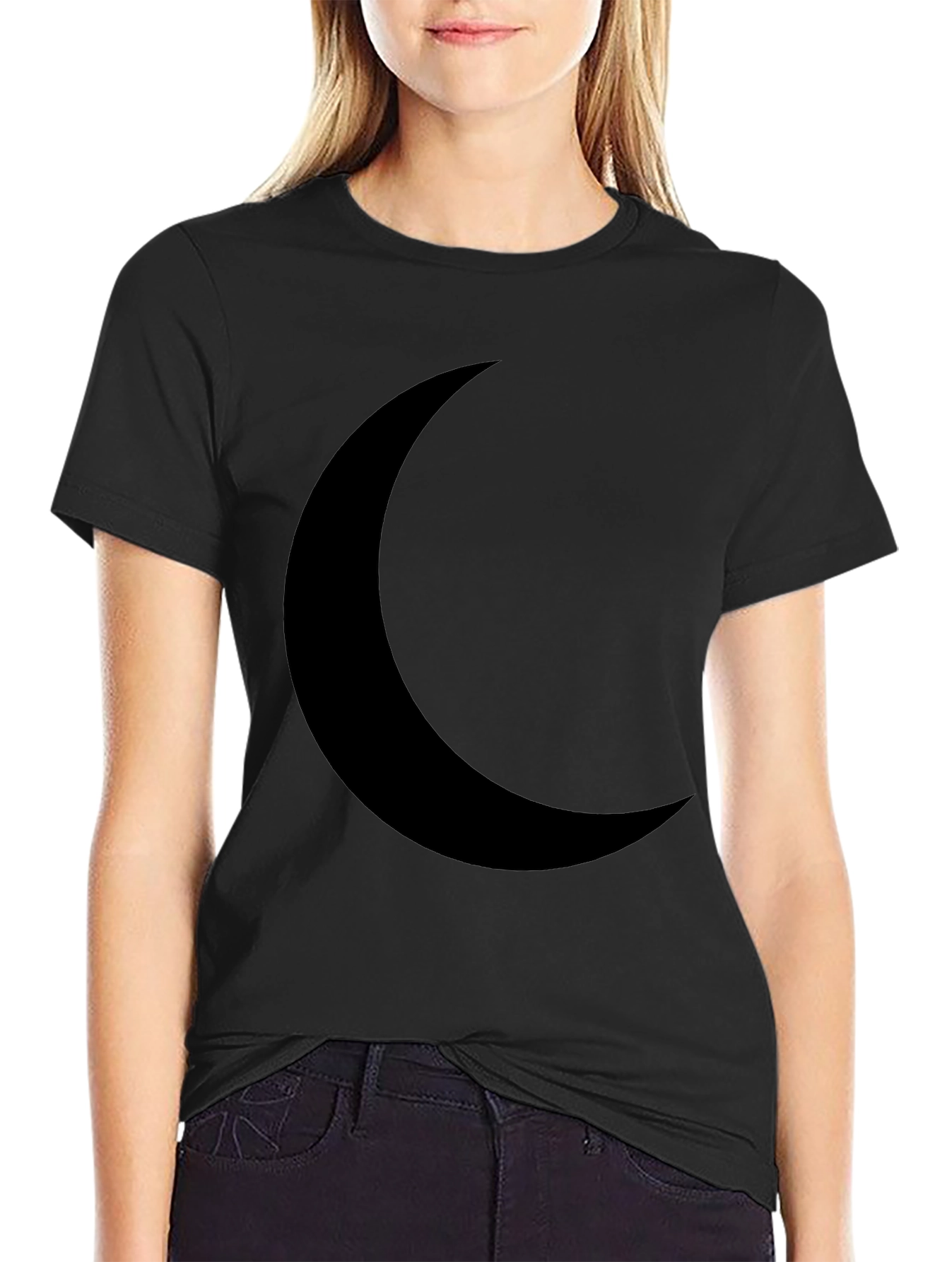 Crescent Moon Black Graphic Tee
