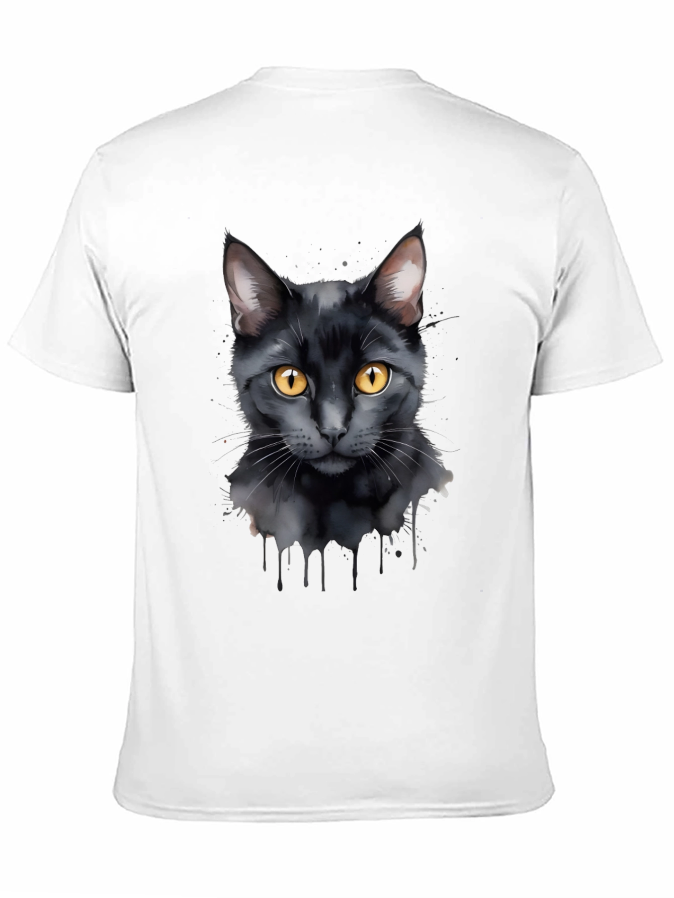 Black Cat Graphic T-Shirt - Mens Casual Tee