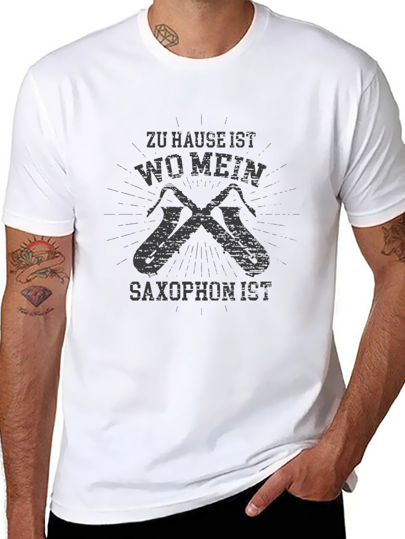 Saxophone Home T-Shirt - Unisex Cotton Tee