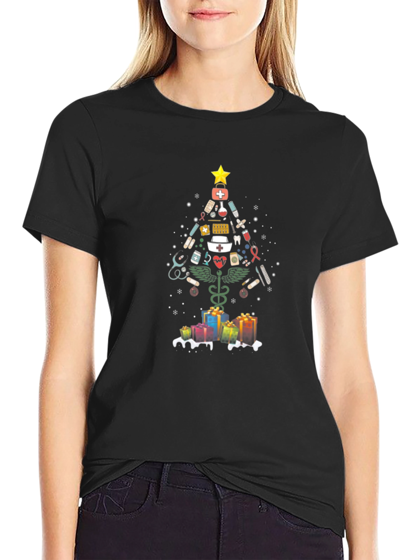 Nurse Christmas Tree T-Shirt