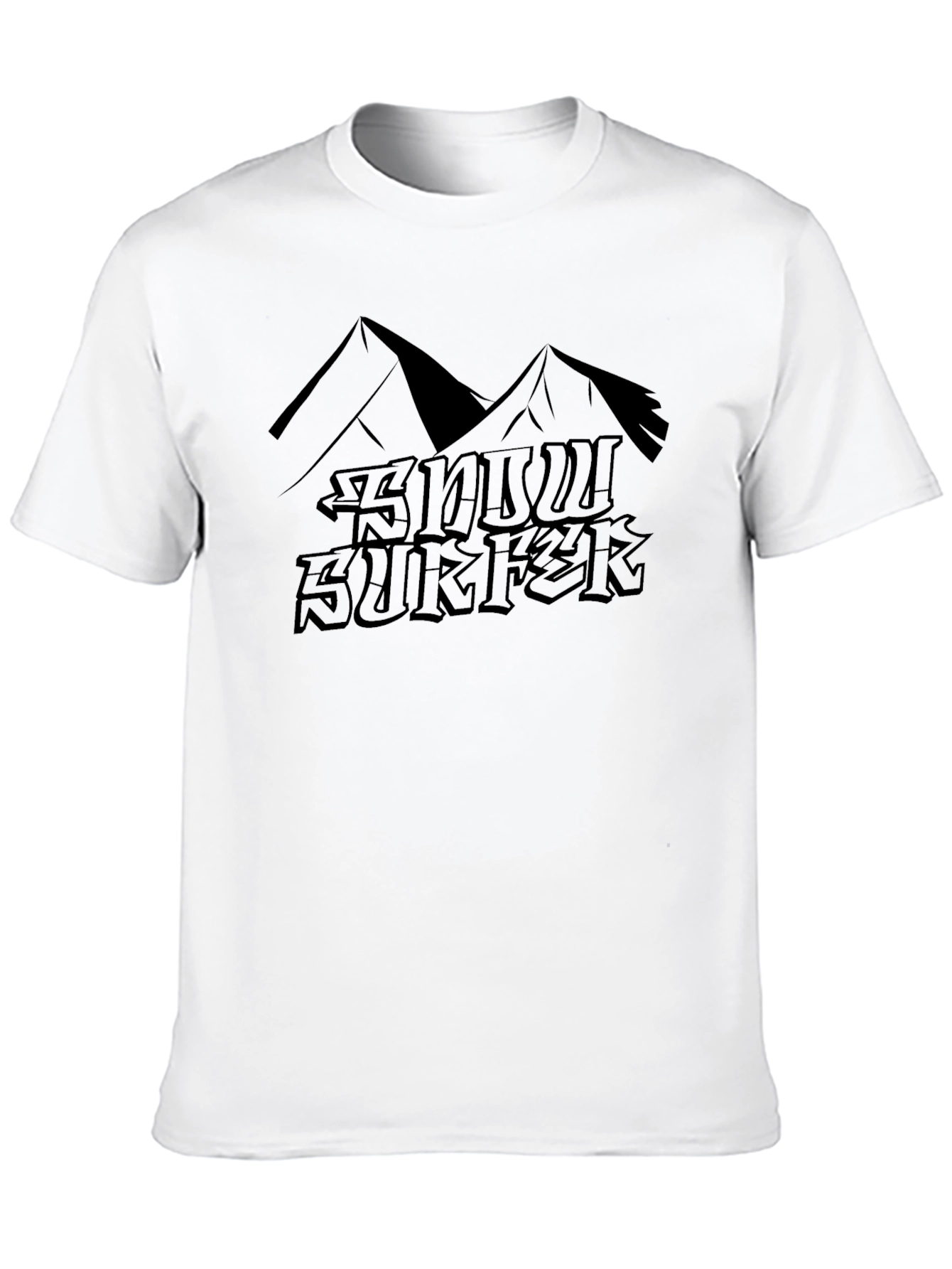 Snow Surfer Graphic Tee - Mountain Design