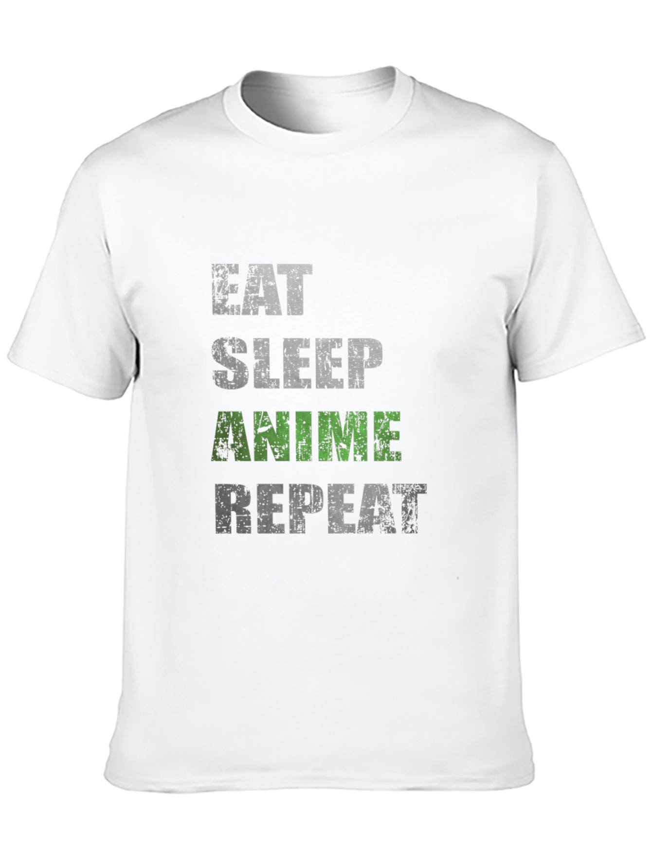 Eat Sleep Anime Repeat Black T-Shirt