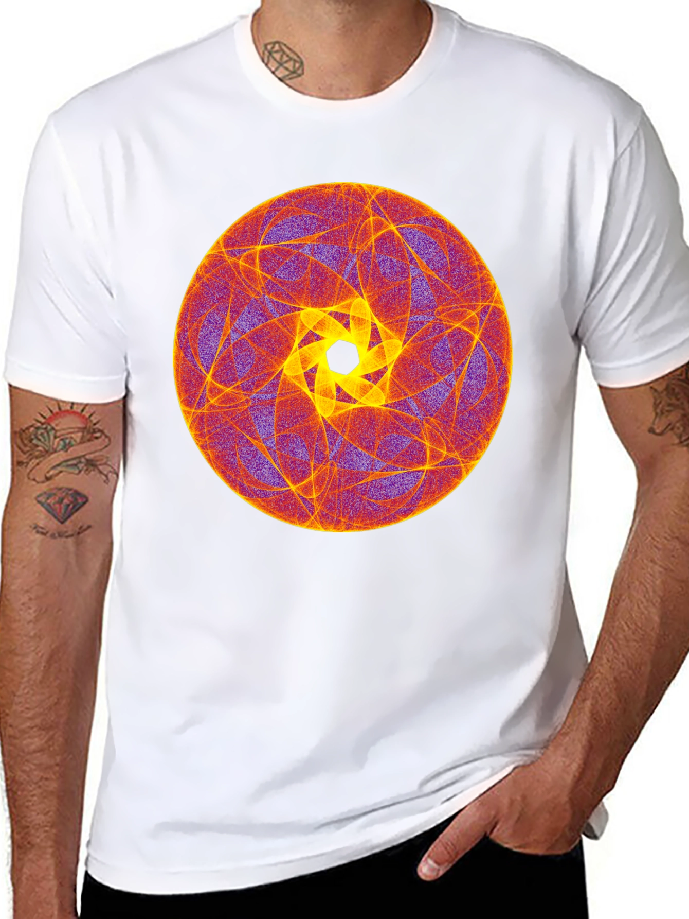 Abstract Geometric Circle Graphic T-Shirt
