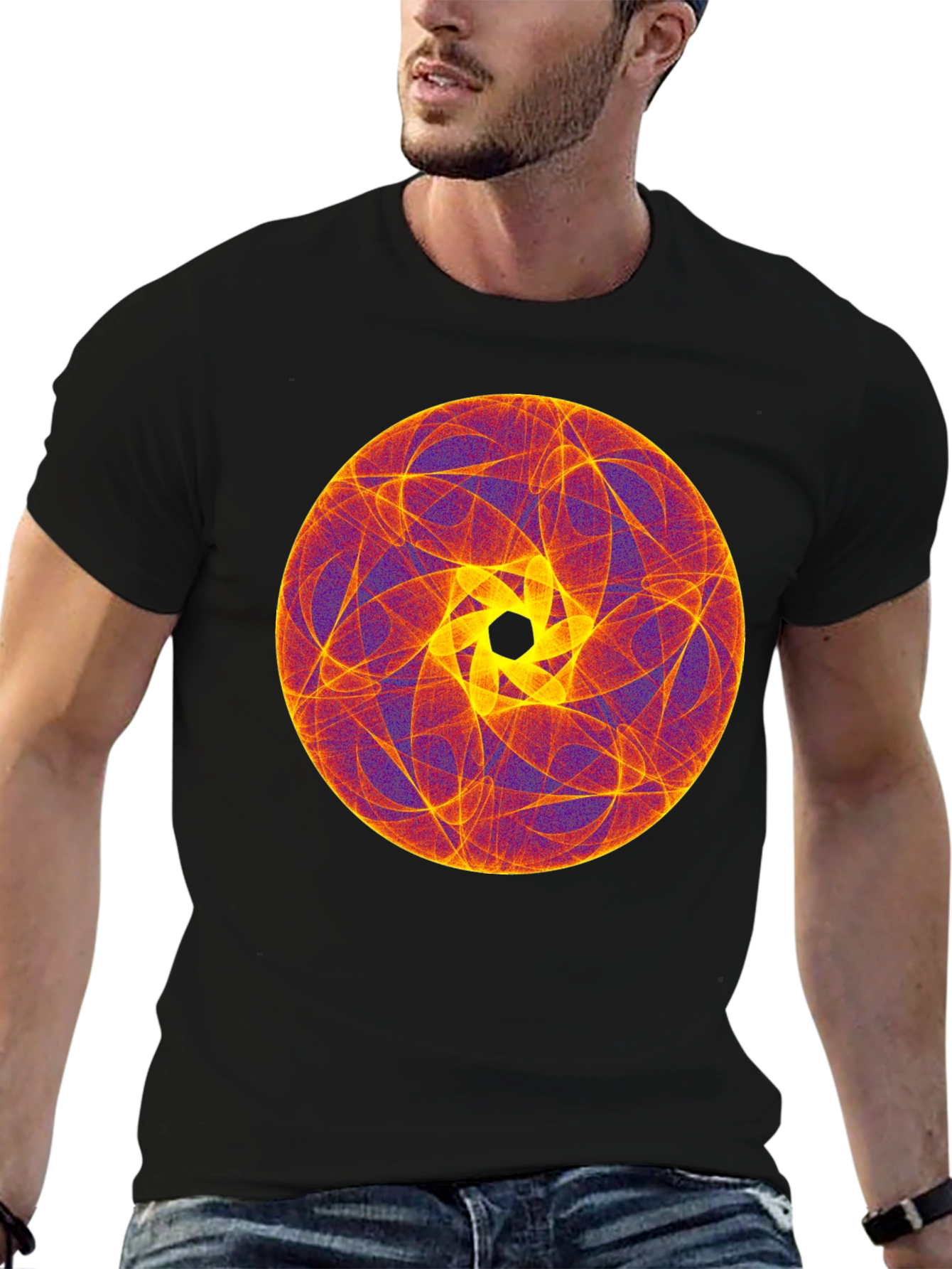 Abstract Geometric Circle Graphic T-Shirt