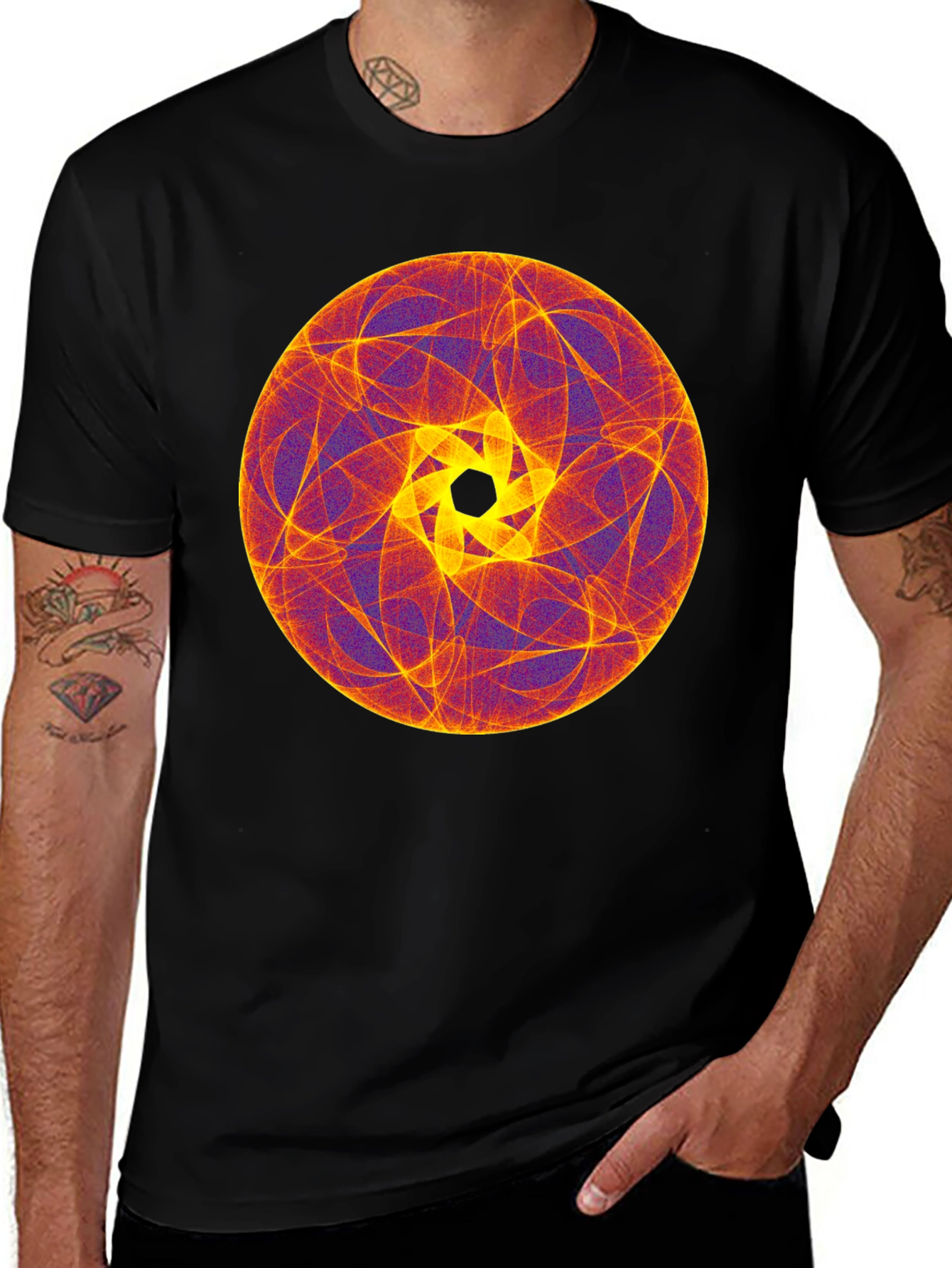 Abstract Geometric Circle Graphic T-Shirt