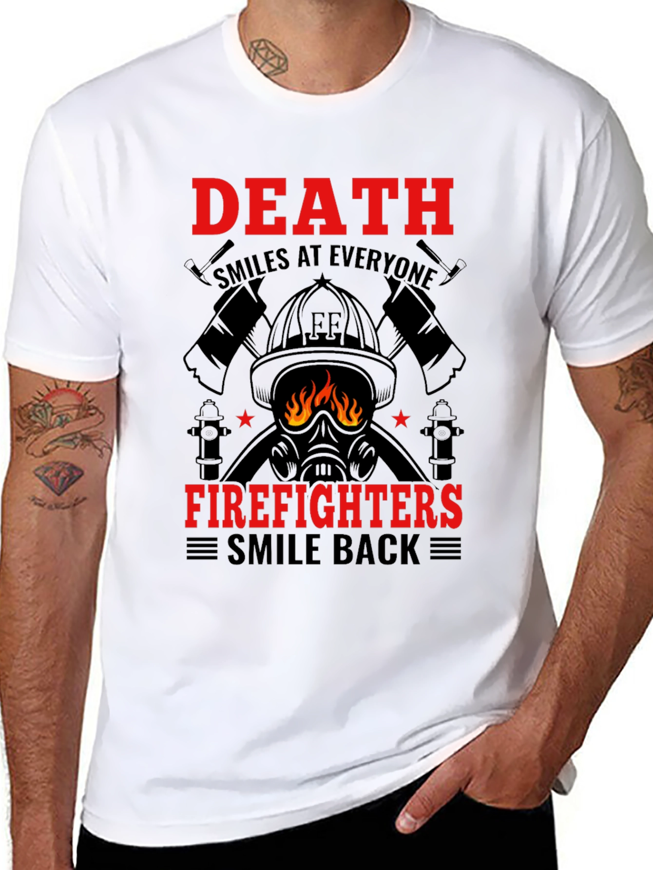 Firefighter Graphic T-Shirt - Death Smiles Tee