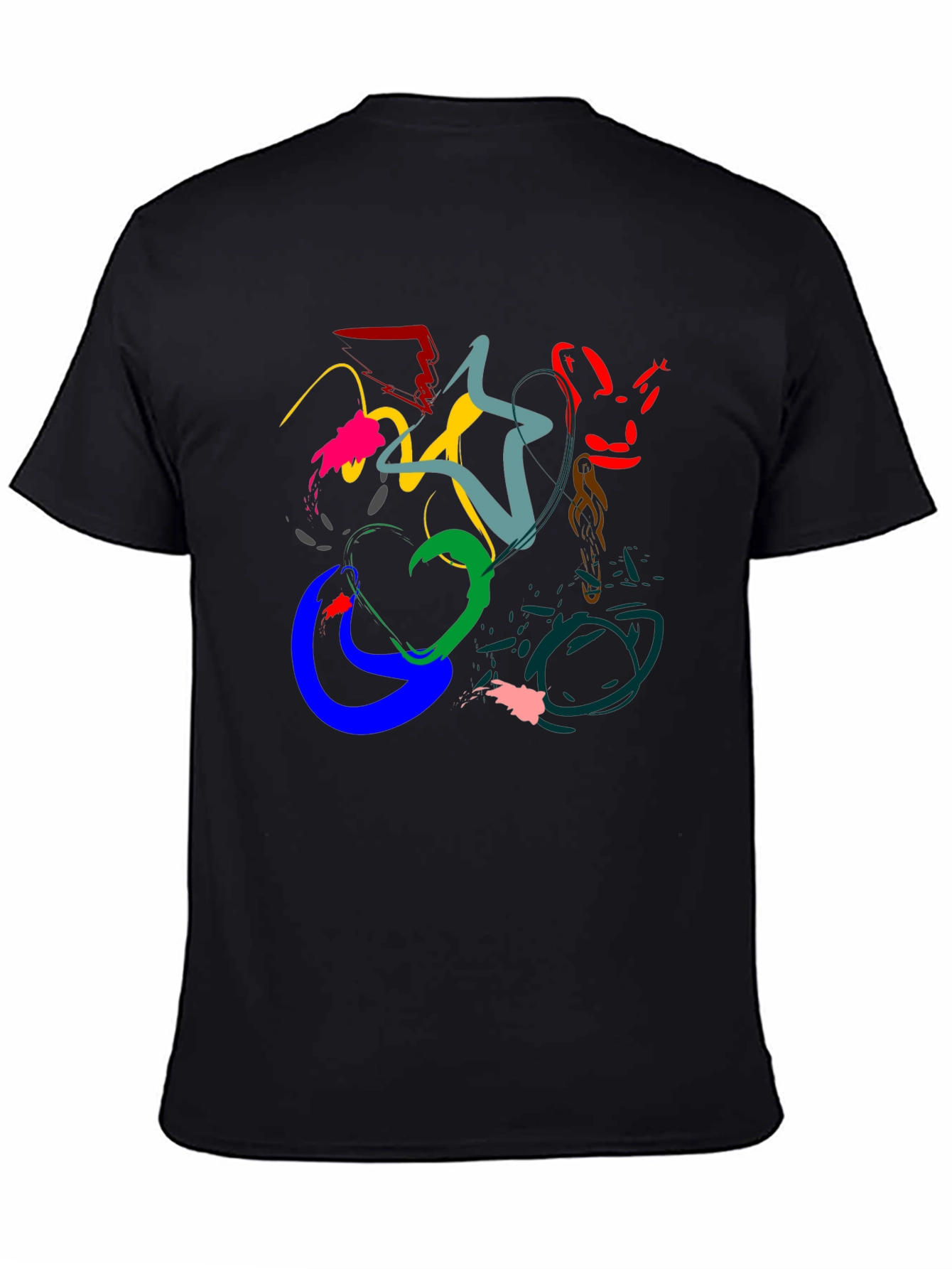 Abstract Art Black T-Shirt - Modern Graphic Tee